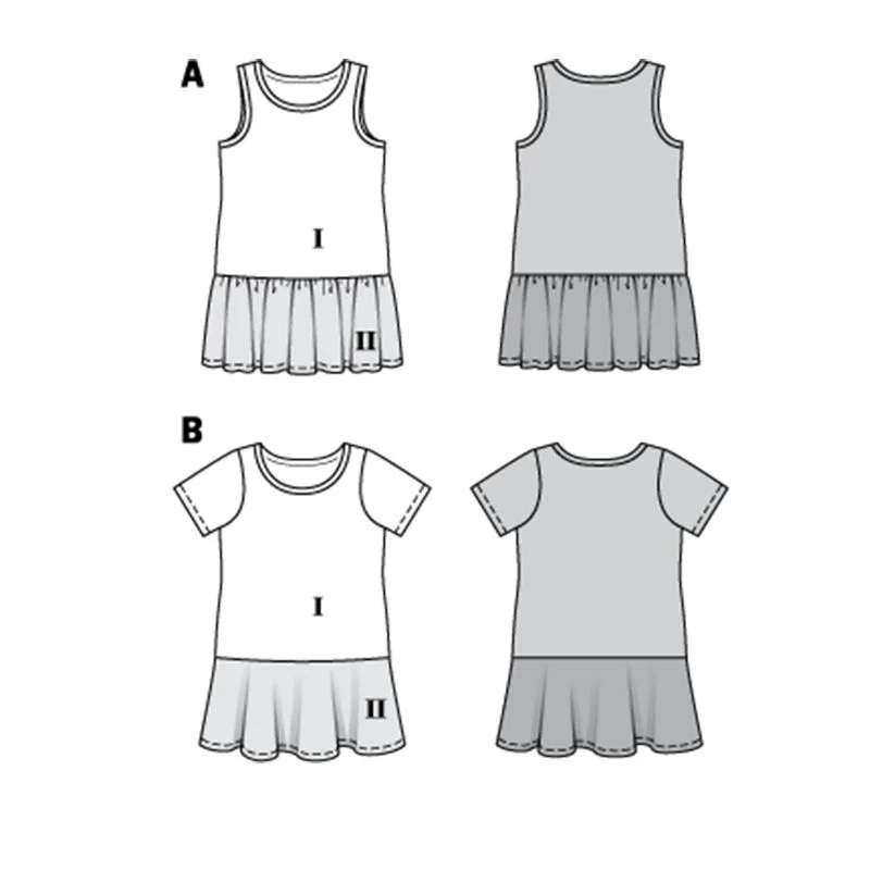 Patron Burda n°9341: Robe Tee-shirt enfant - Image 3