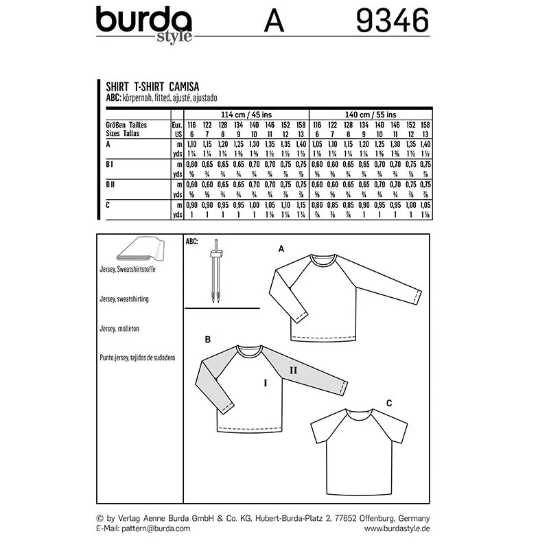 Patron Burda n°9346: Tee-shirt enfant simple - Image 7