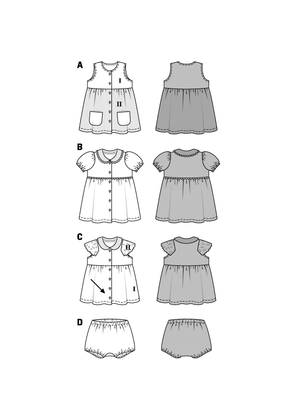 Patron Burda n°9357: Robe & Pantalon enfant - Image 2