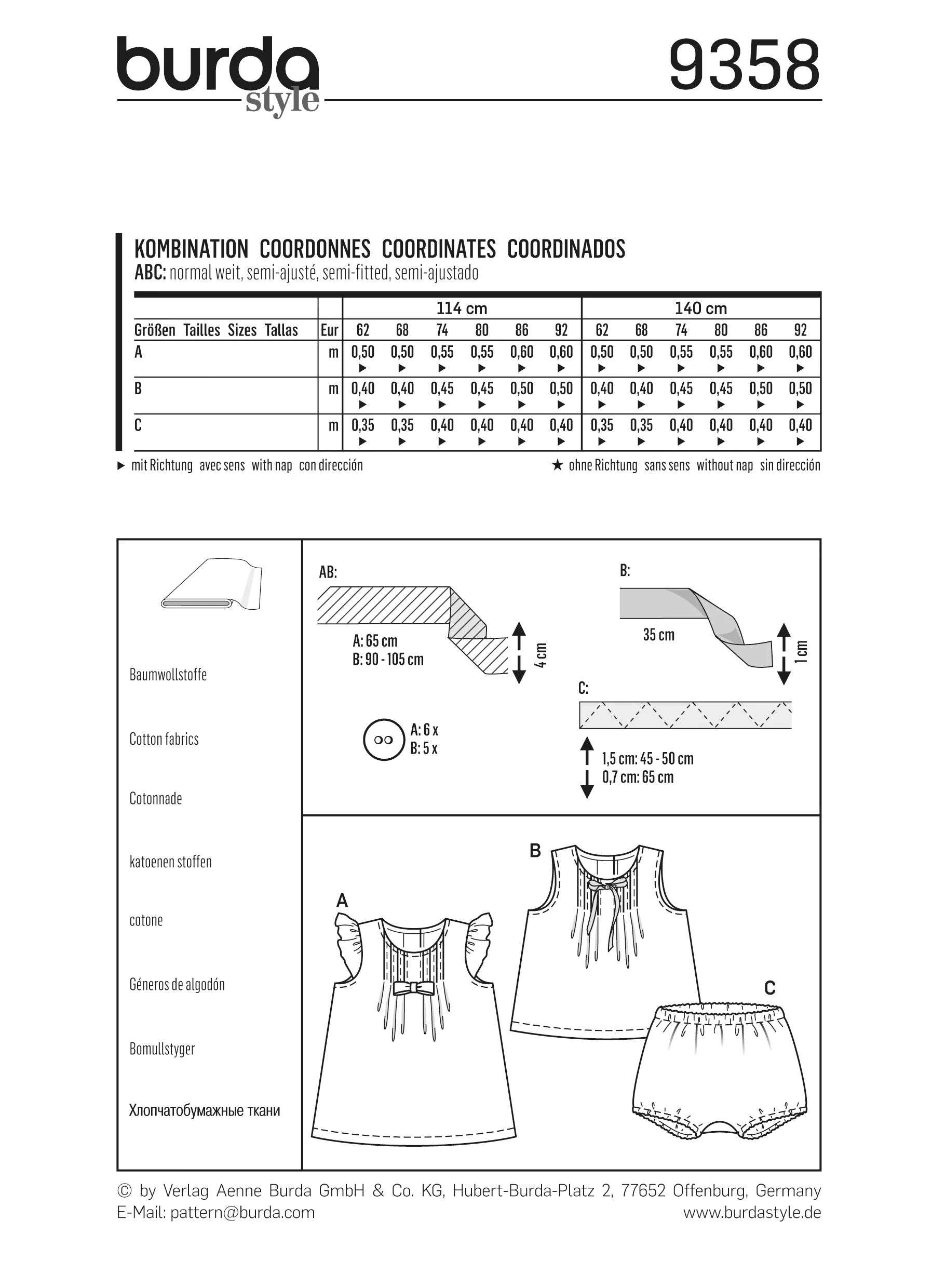 Patron Burda n°9358: Robe fluide et culotte - Image 5