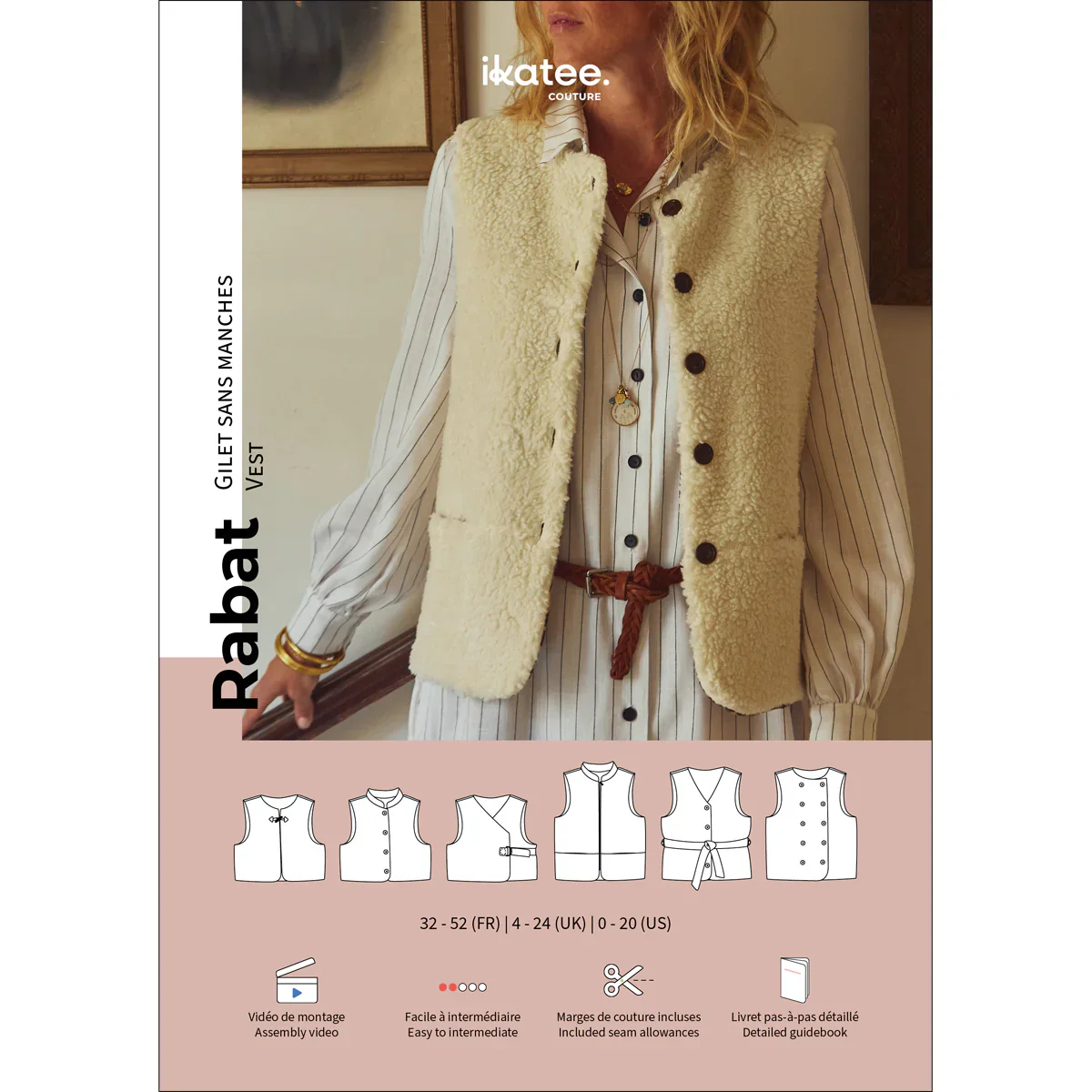 Patron de Couture gilet sans manche femme RABAT
