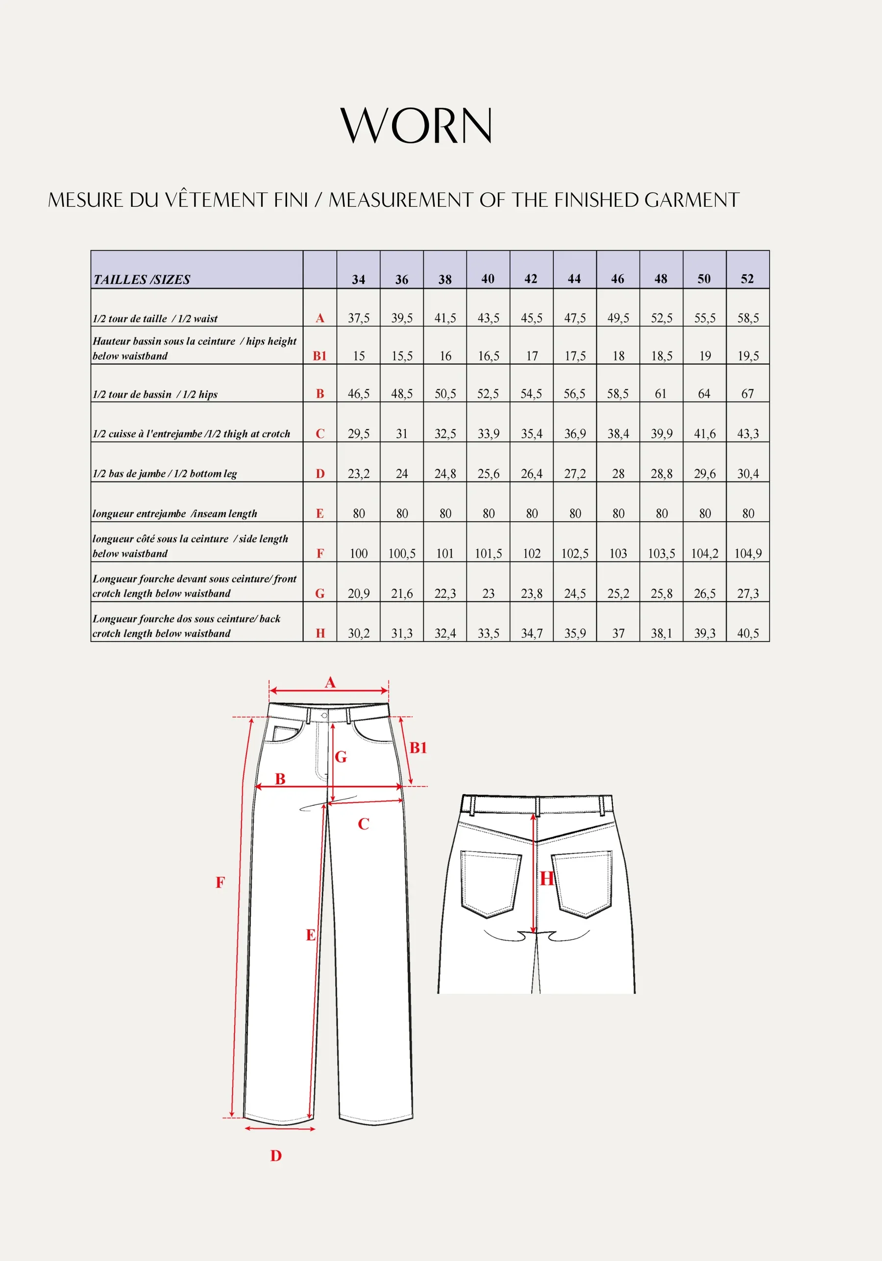 Patron de couture jean WORN - Image 27