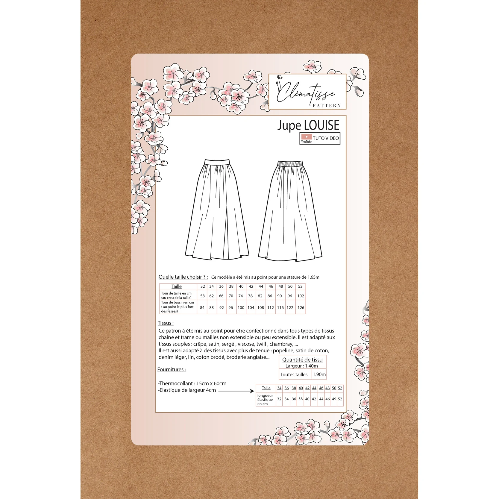 Patron de couture Jupe LOUISE