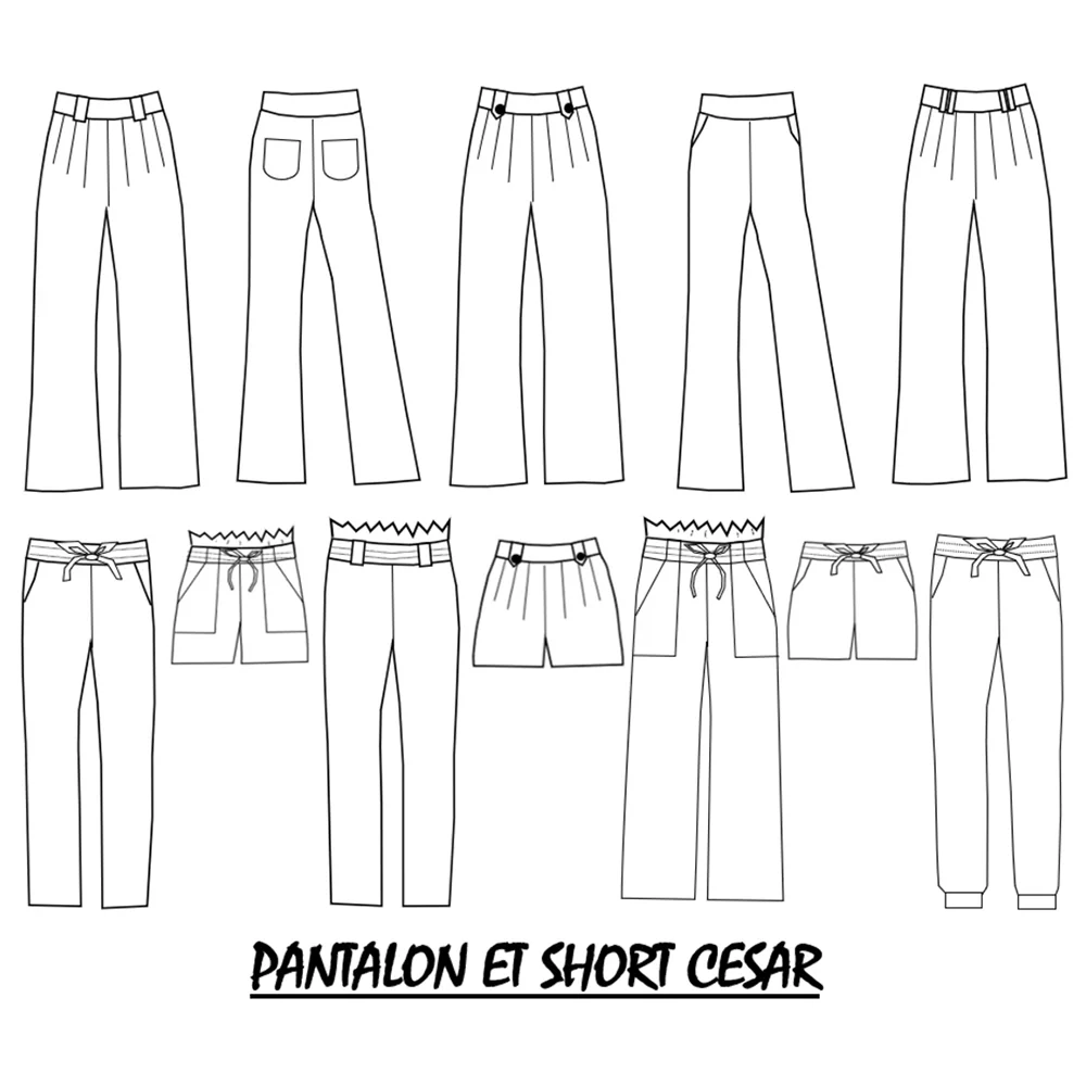 Patron de couture Pantalon et short CESAR - Image 2
