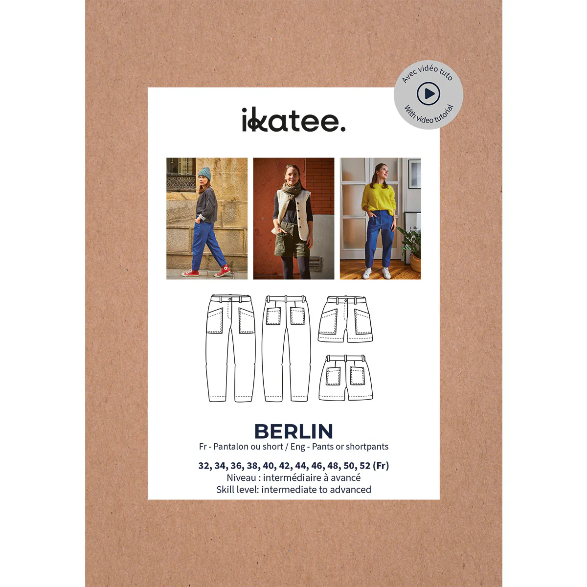 Patron de Couture pantalon et short femme BERLIN