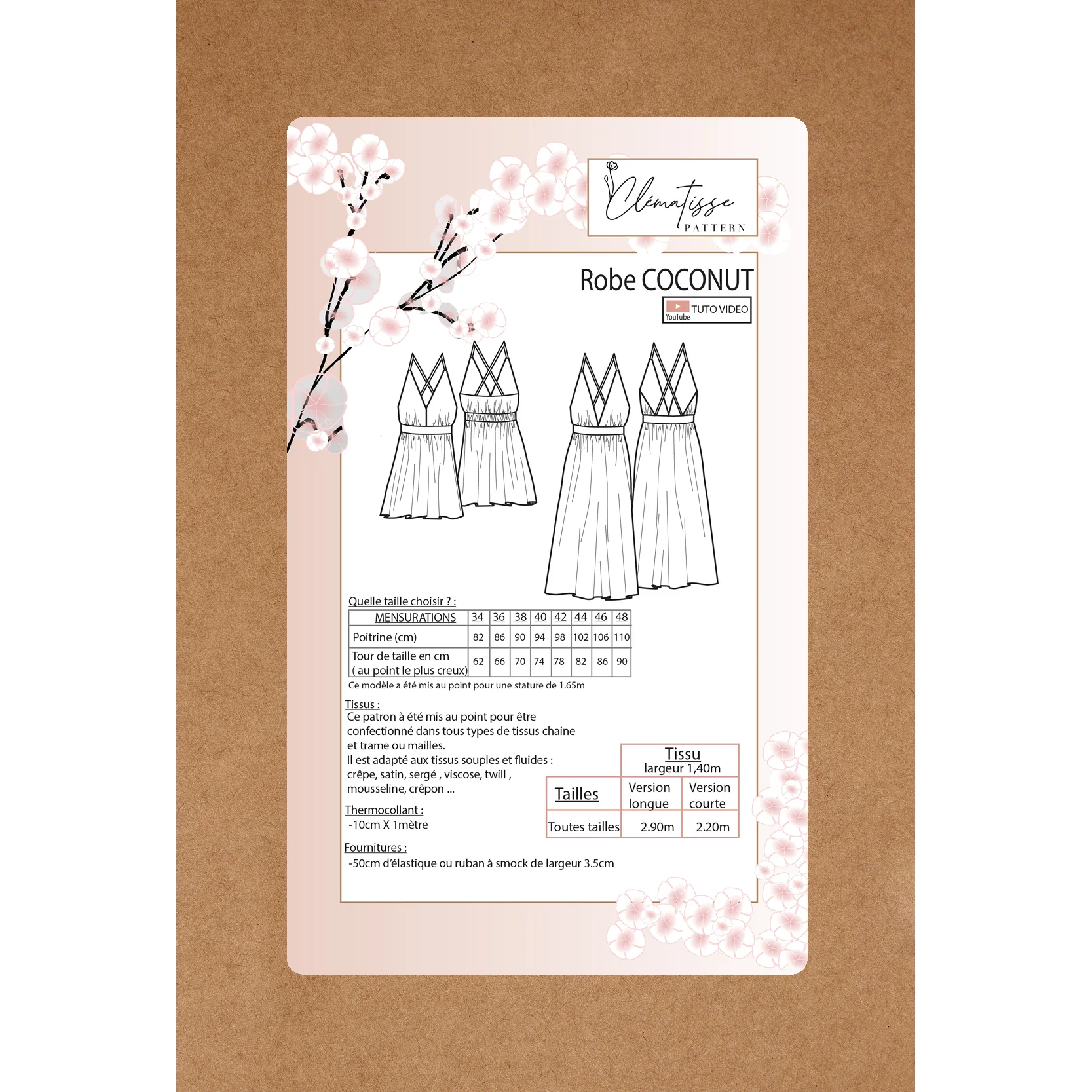 Patron de couture Robe COCONUT