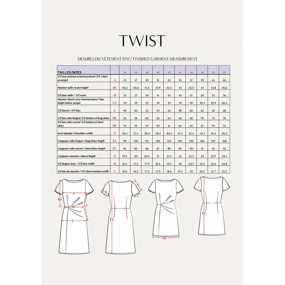 Patron de couture robe drapée TWIST - Image 26