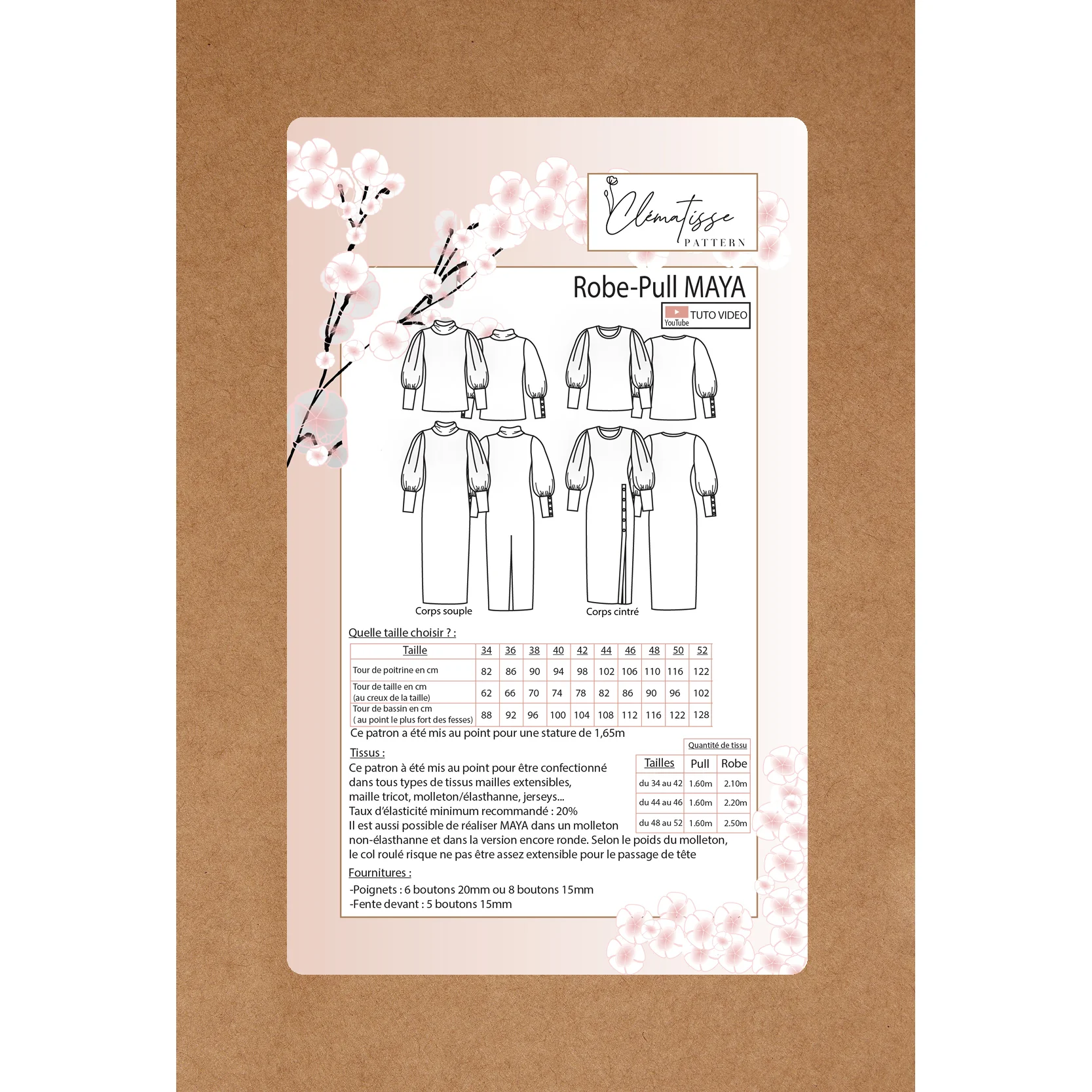 Patron de couture Robe-Pull MAYA