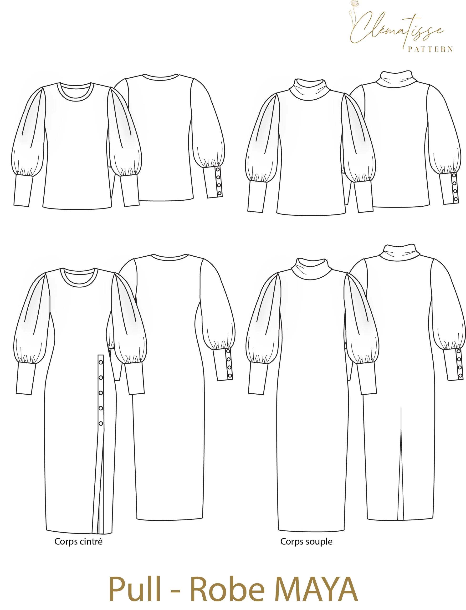 Patron de couture Robe-Pull MAYA - Image 10