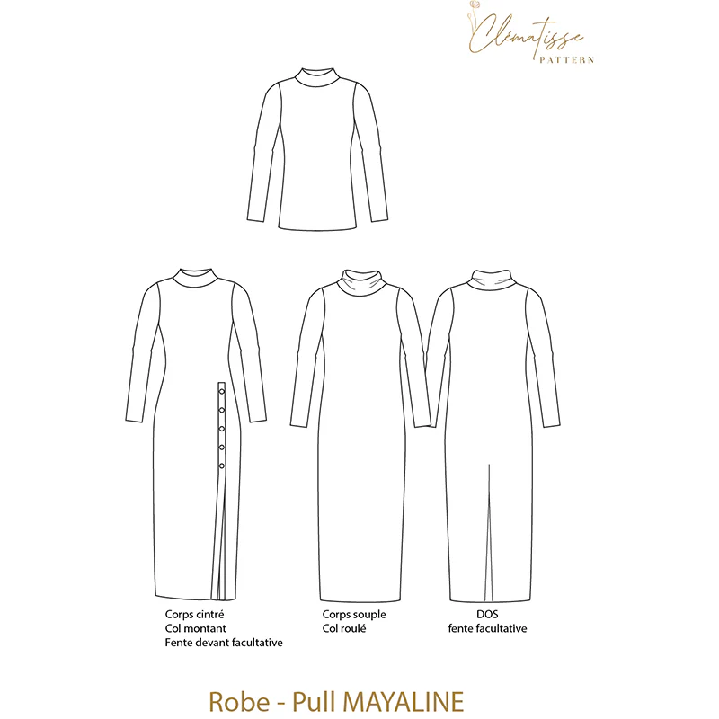 Patron de couture Robe-Pull MAYALINE - Image 4
