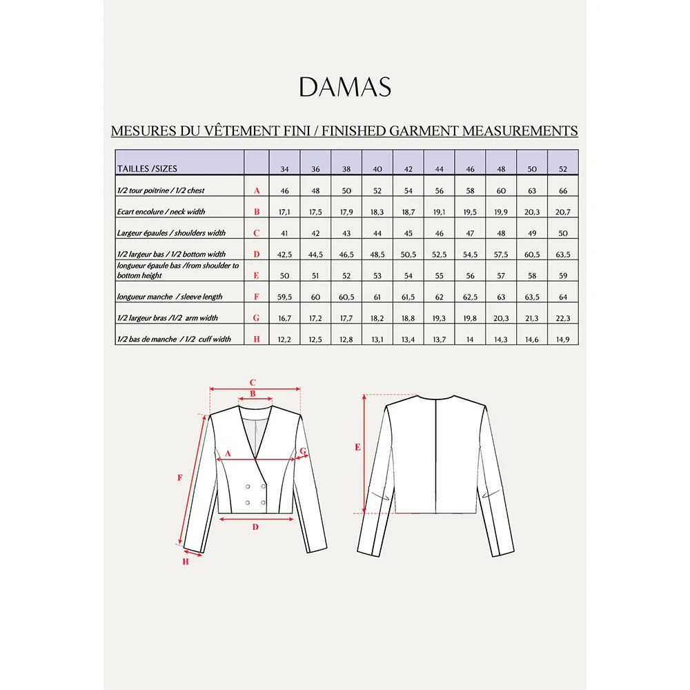 Patron de couture spencer DAMAS - Image 3