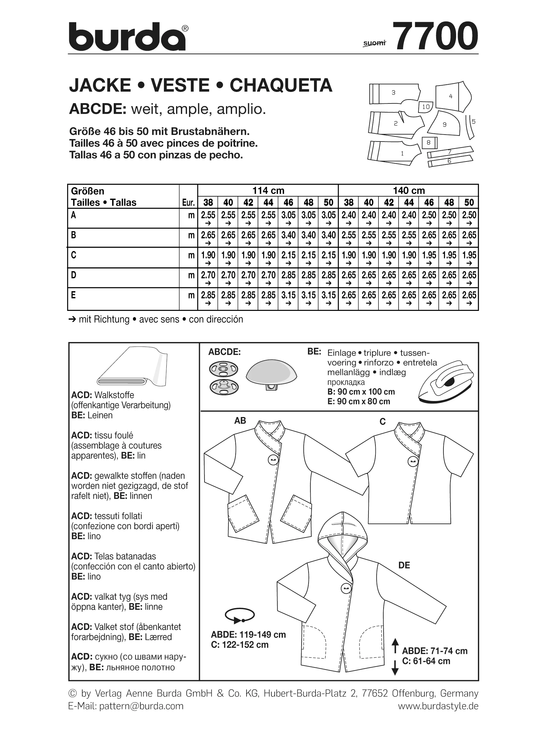 Patron n° 7700 : Veste et Pantalon - Image 8