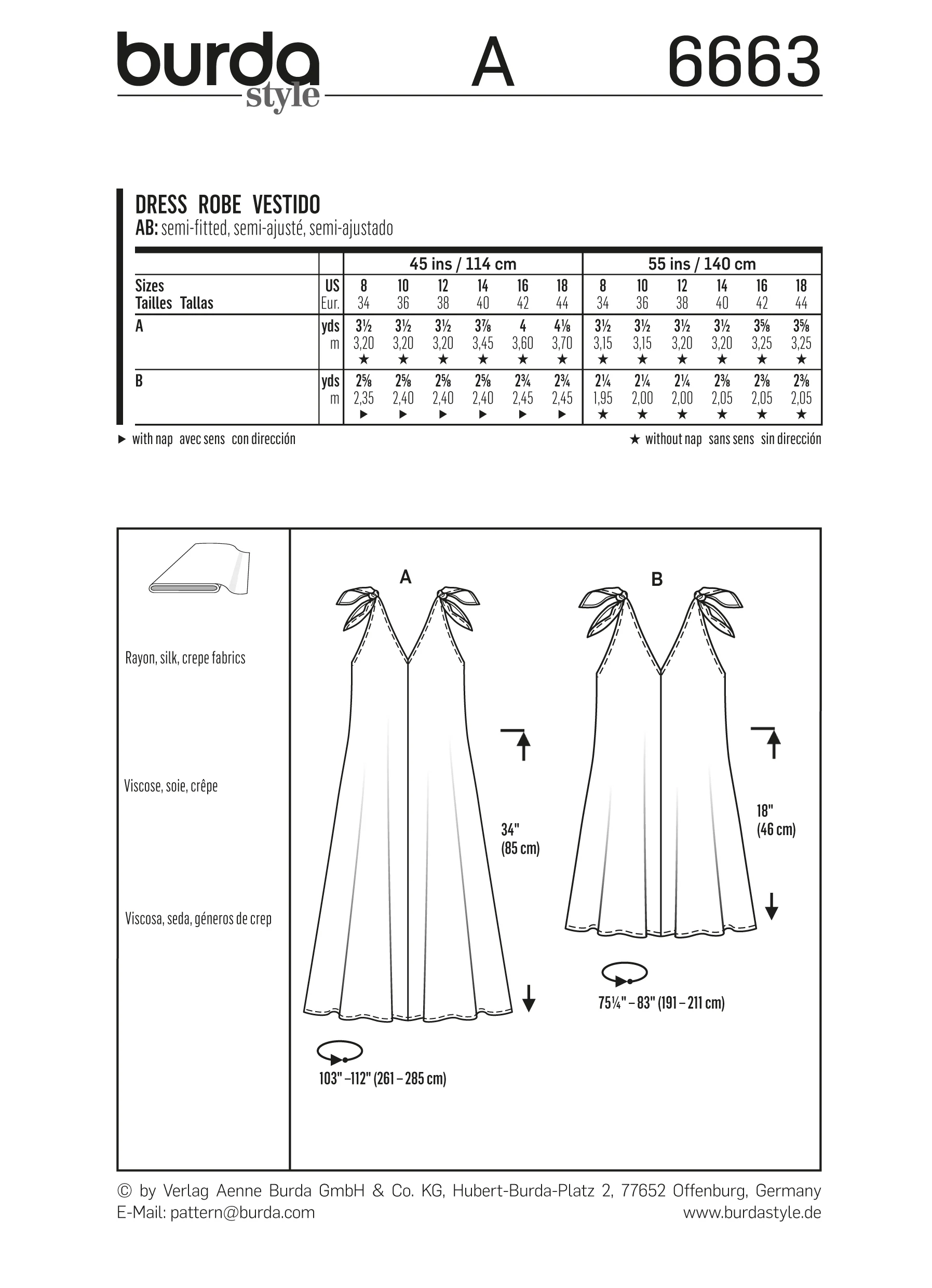 Patron N°6663 Burda : Robe d'été - Image 6