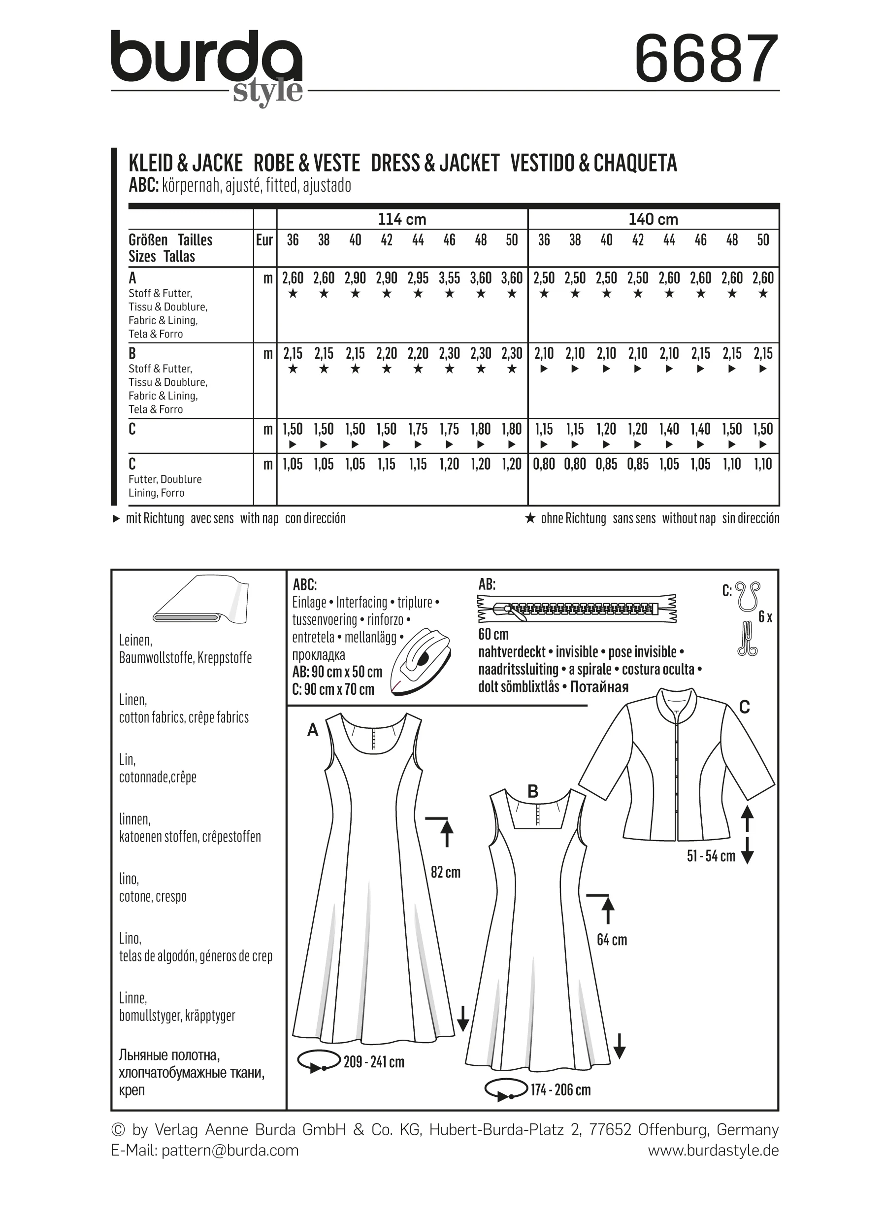 Patron N°6687 Burda : Robe féminine - Image 6