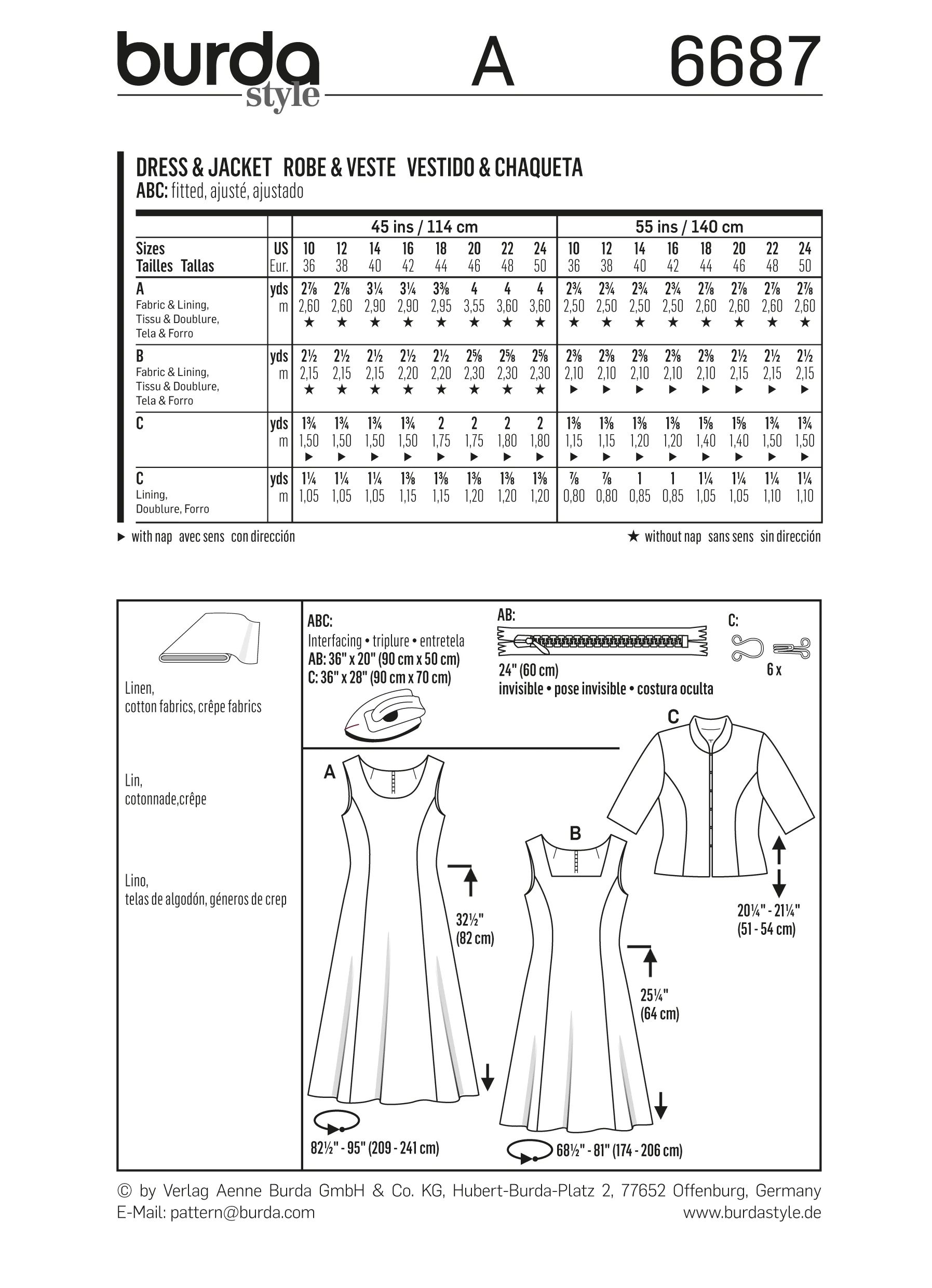 Patron N°6687 Burda : Robe féminine - Image 7