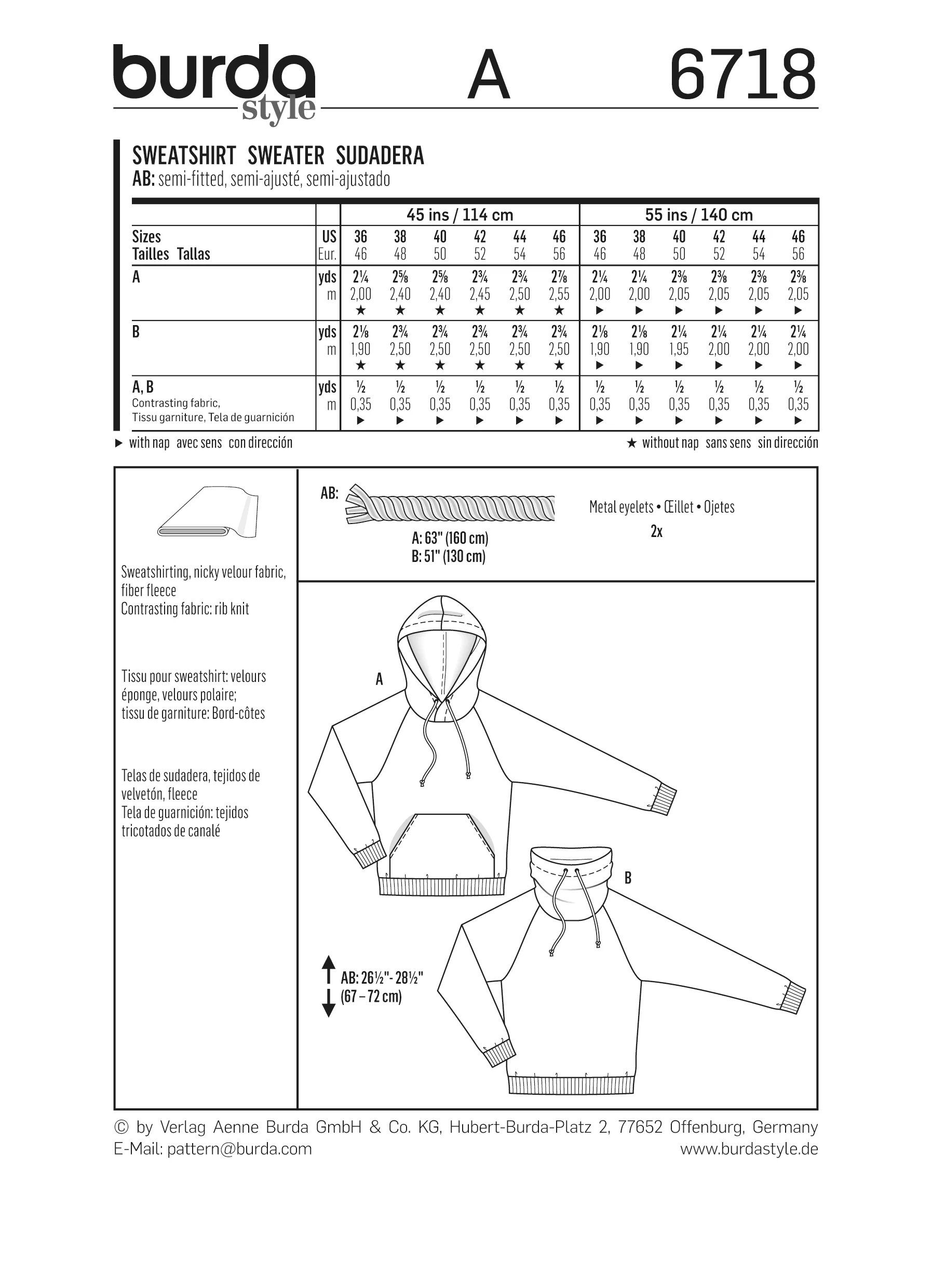 Patron n°6718: Sweatshirt homme - Image 6
