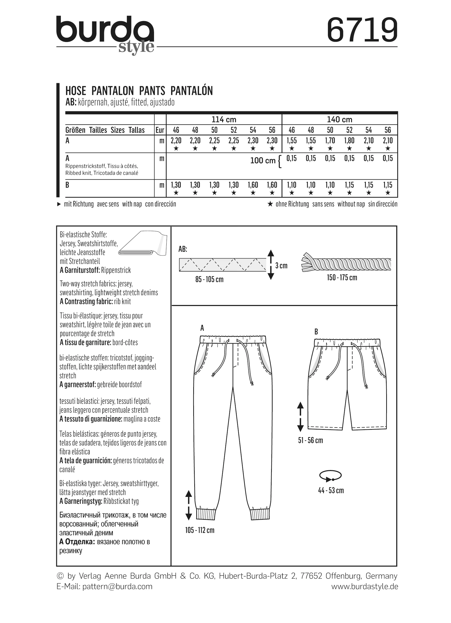 Patron n°6719: Pantalon de jogging - Image 5