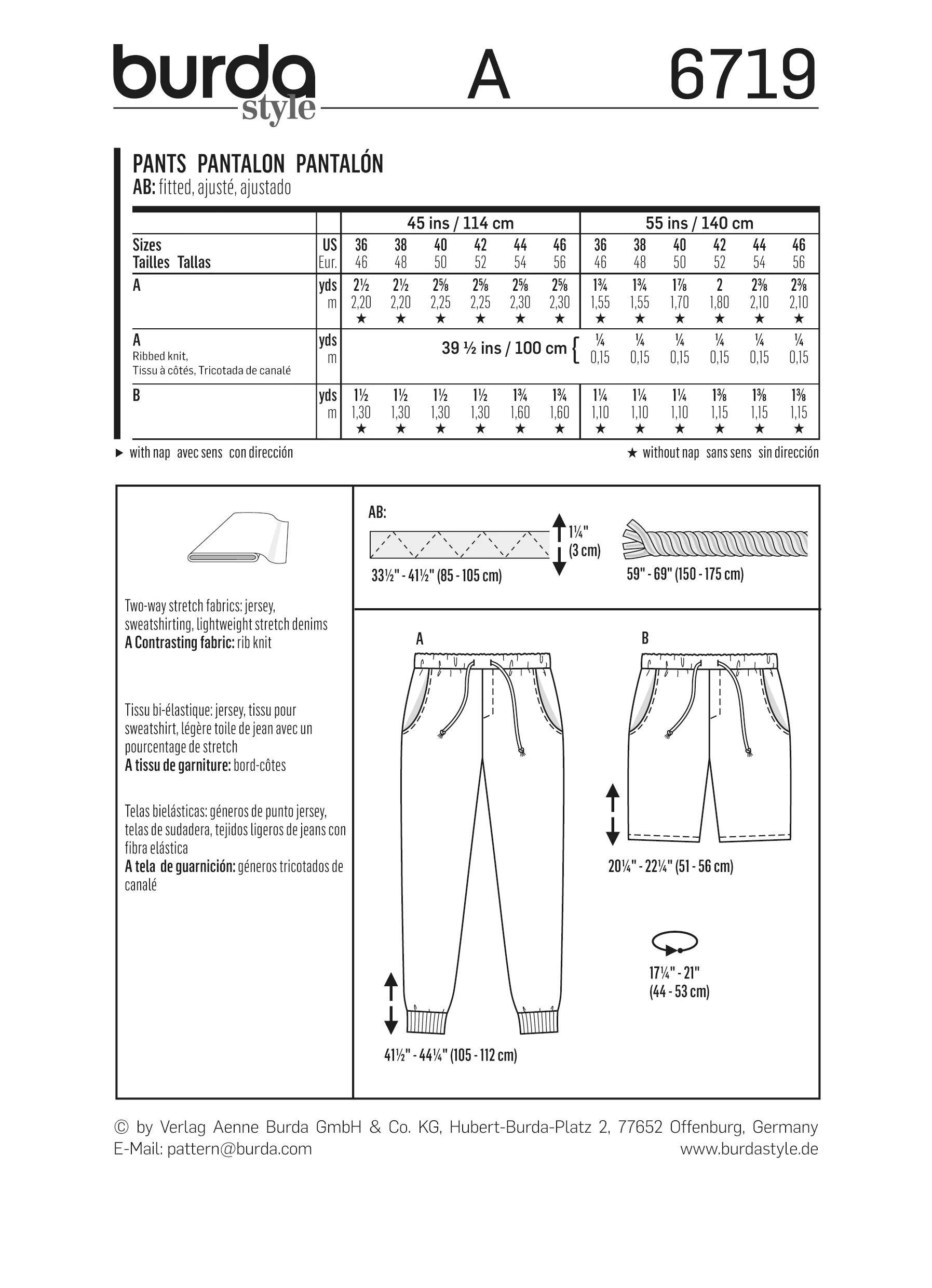 Patron n°6719: Pantalon de jogging - Image 6