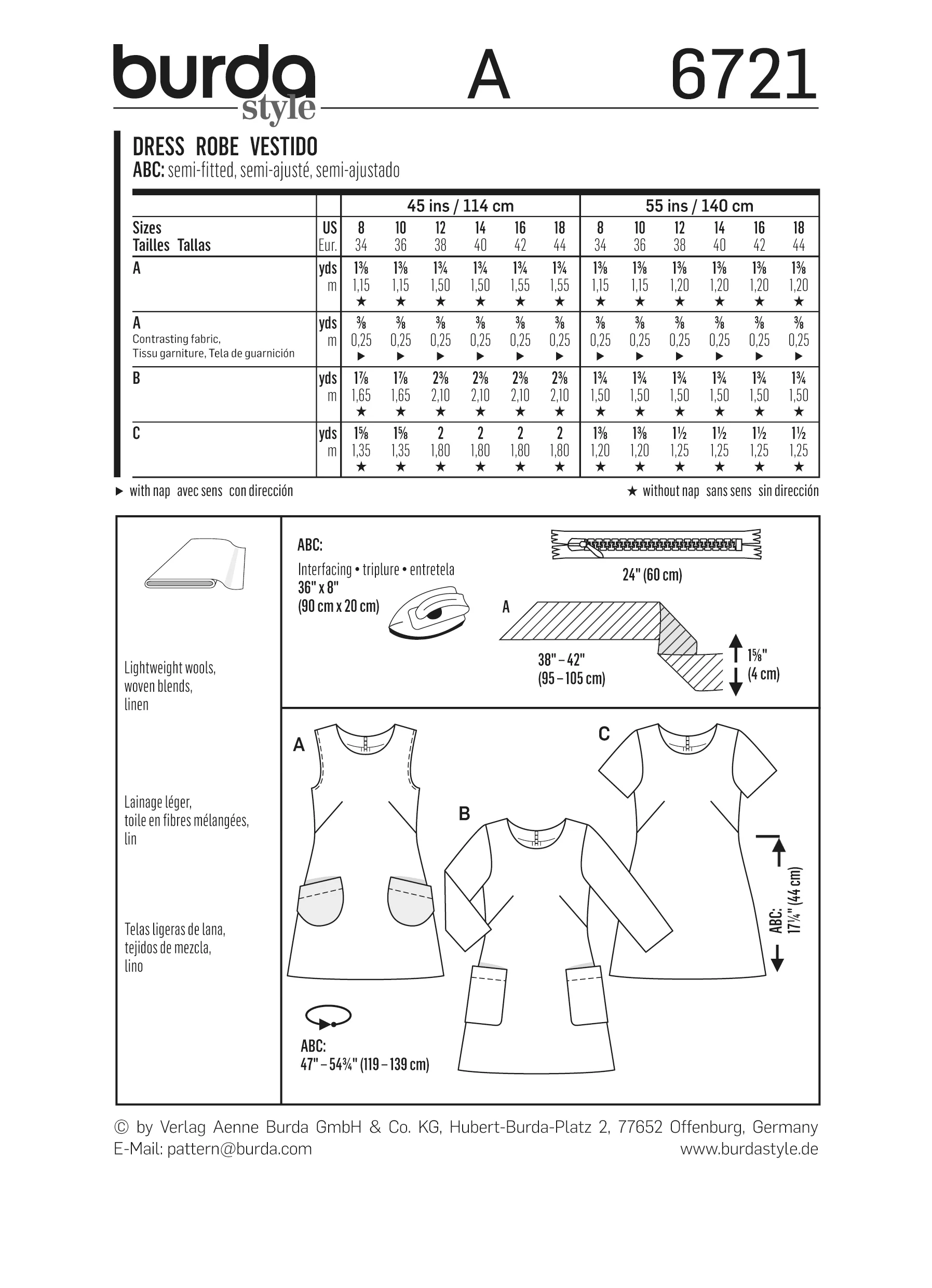 Patron N°6721 Burda : Robe - Image 7