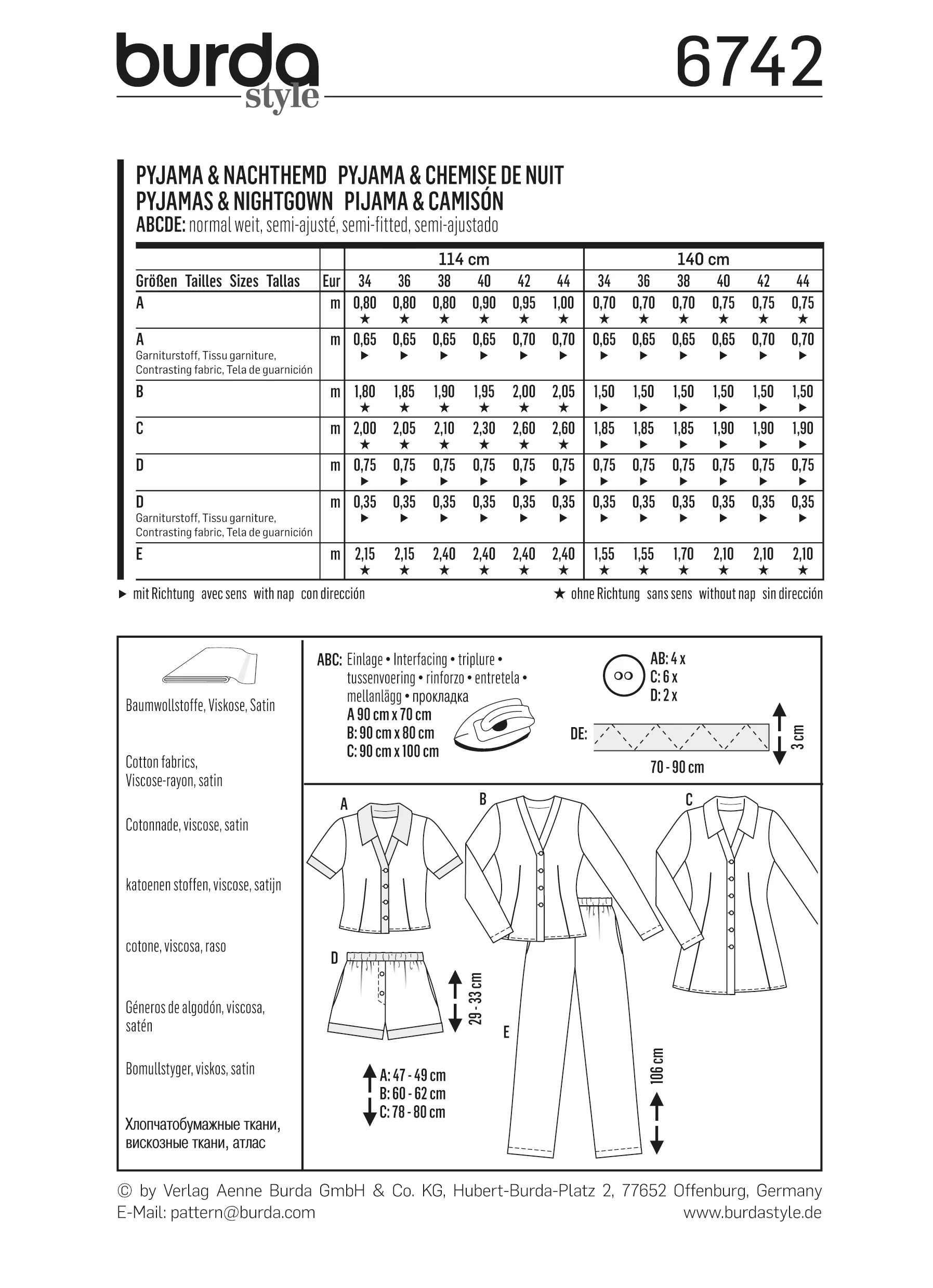 Patron n°6742 : Pyjama - Image 6