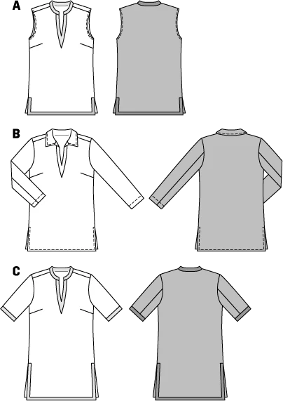 Patron n°6809 : Blouse, Tunique col en V - Image 2