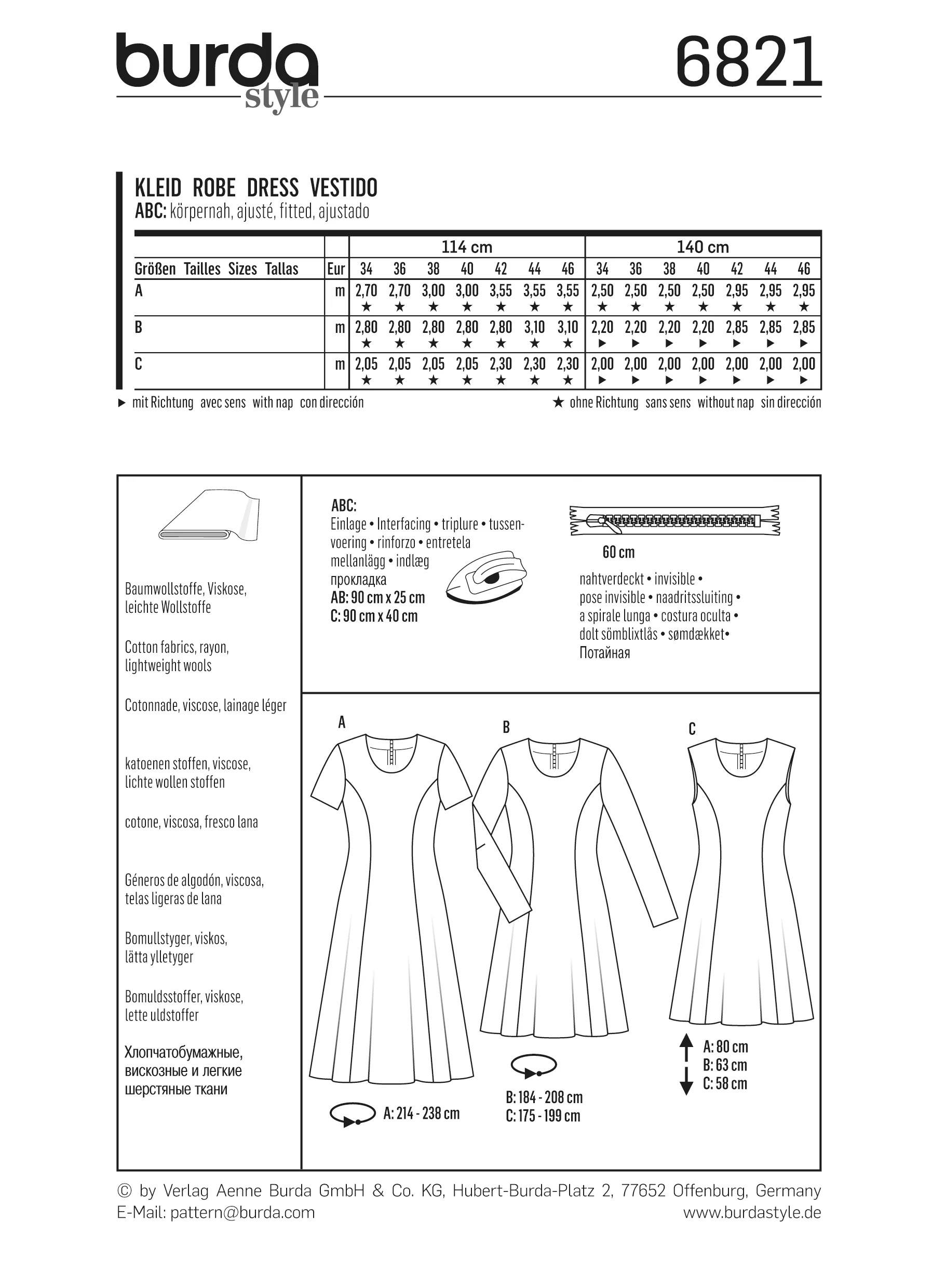Patron n°6821 : Robe cintrée - Image 6