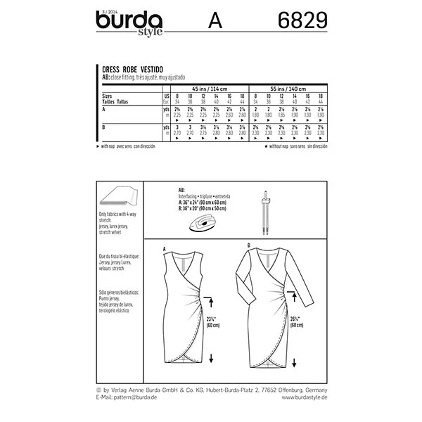 Patron n°6829 : Robe moulante effet drapé - Image 6