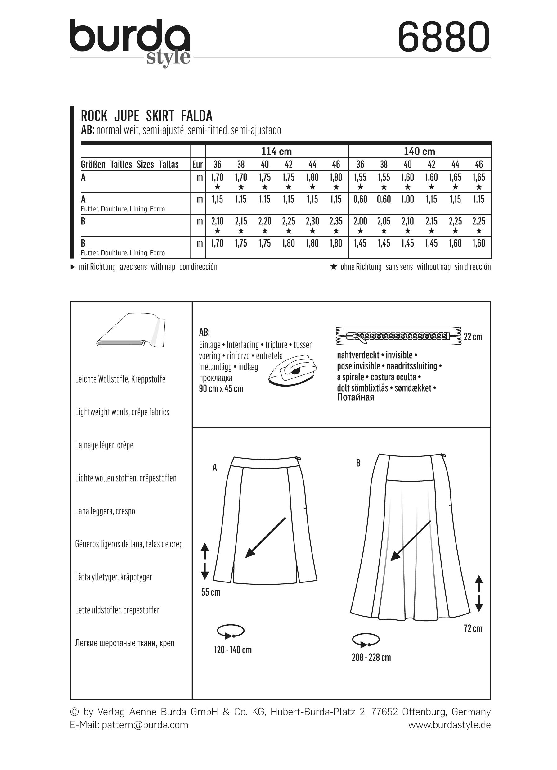 Patron n°6880 : Jupe à godet forme évasée - Image 5