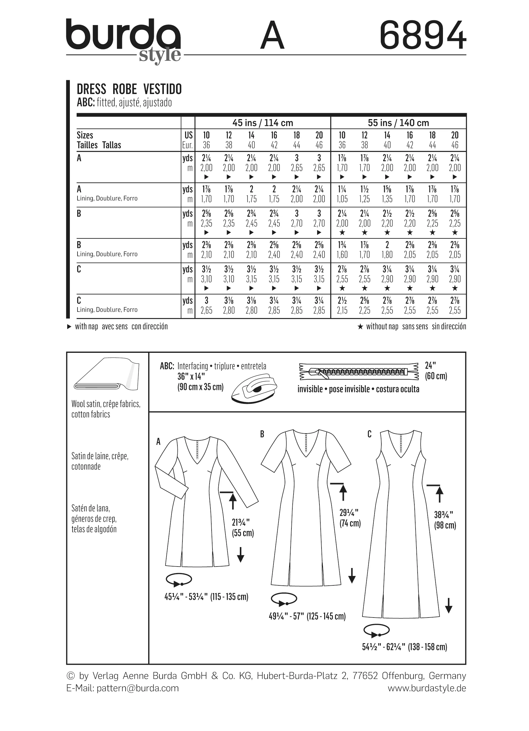 Patron n°6894 : Robe col en V - Image 7