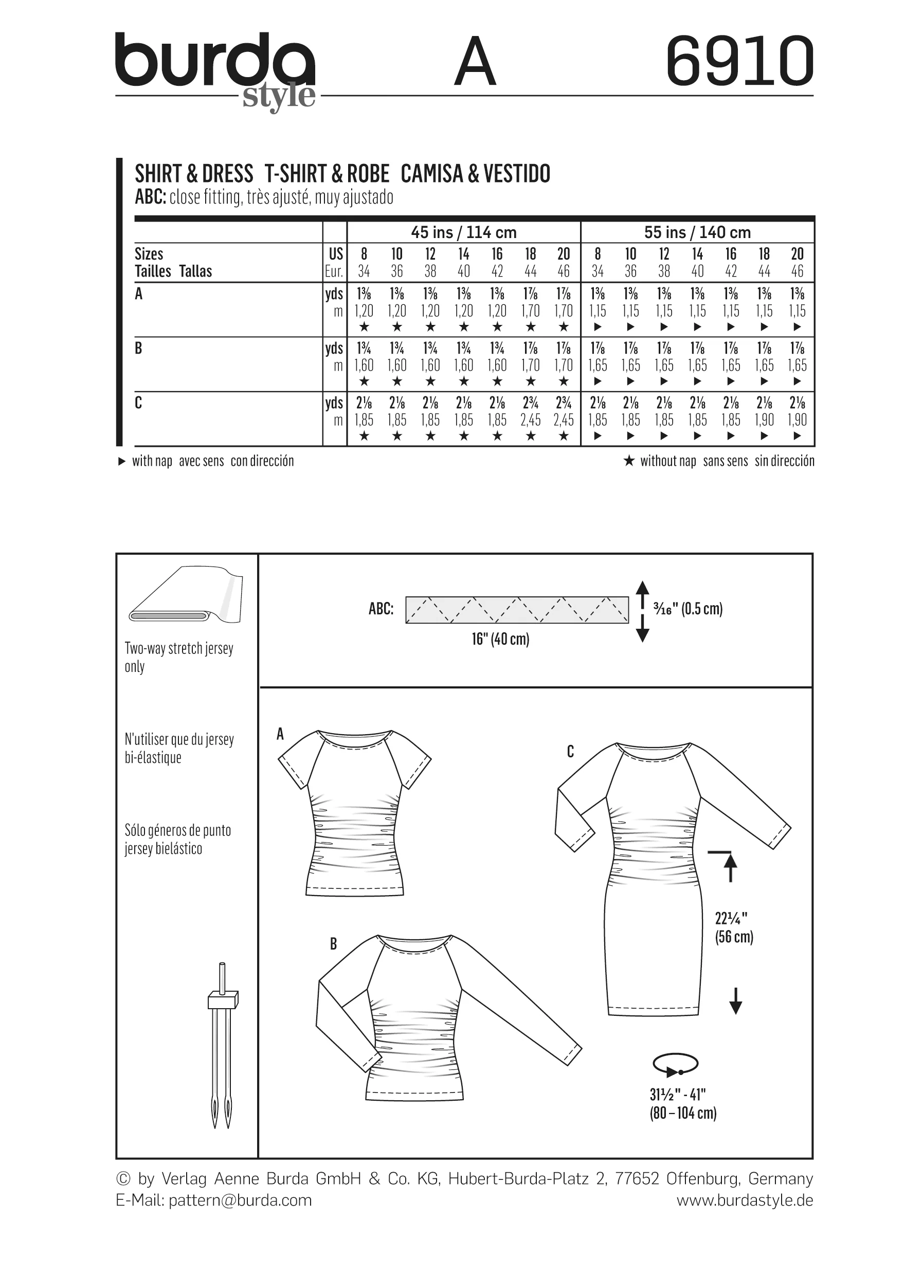 Patron n°6910 : T-shirt et Robe - Image 7