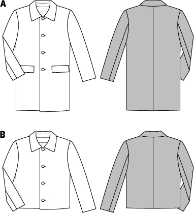 Patron n°6932 : Manteau et Veste pour Homme - Image 2