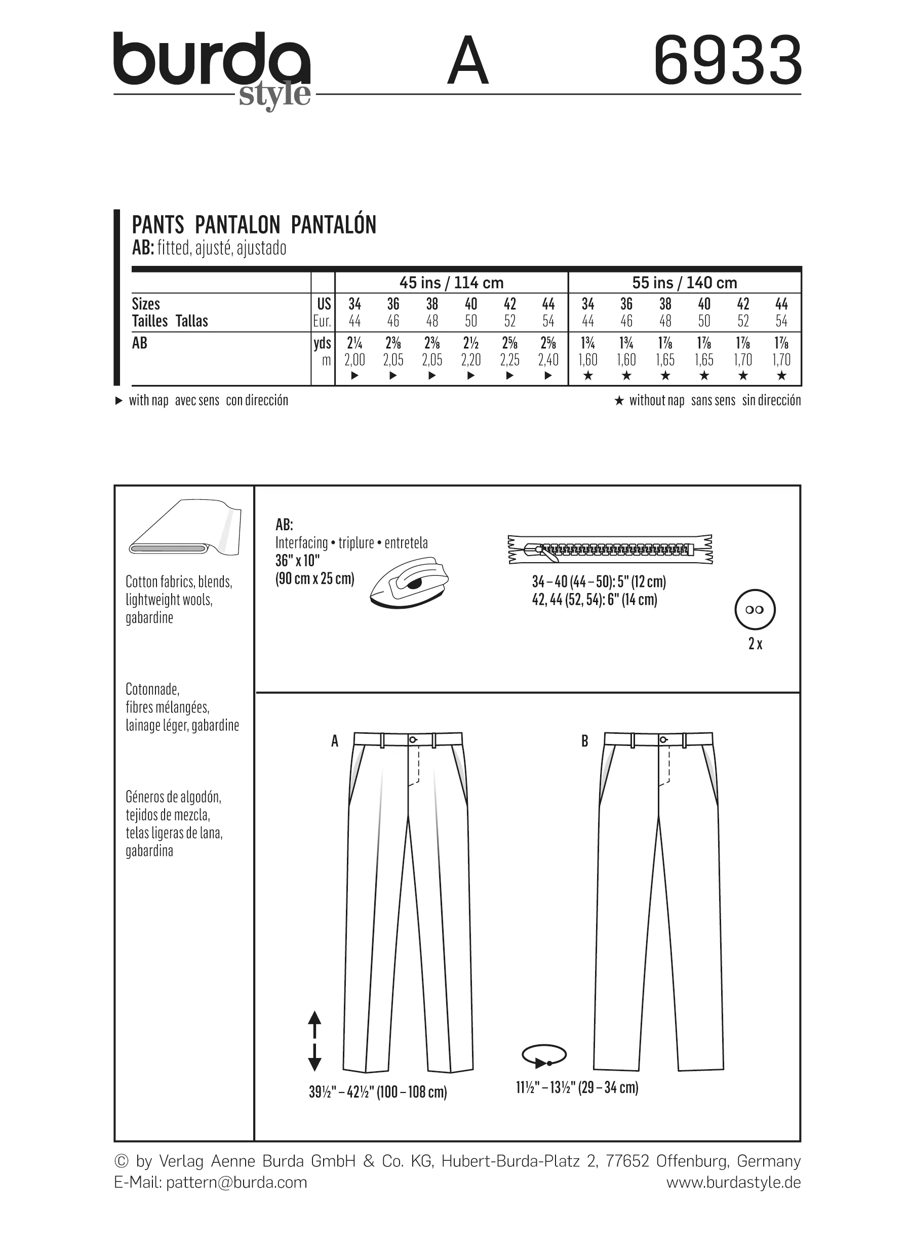 Patron n°6933 : Pantalon pour Homme - Image 6
