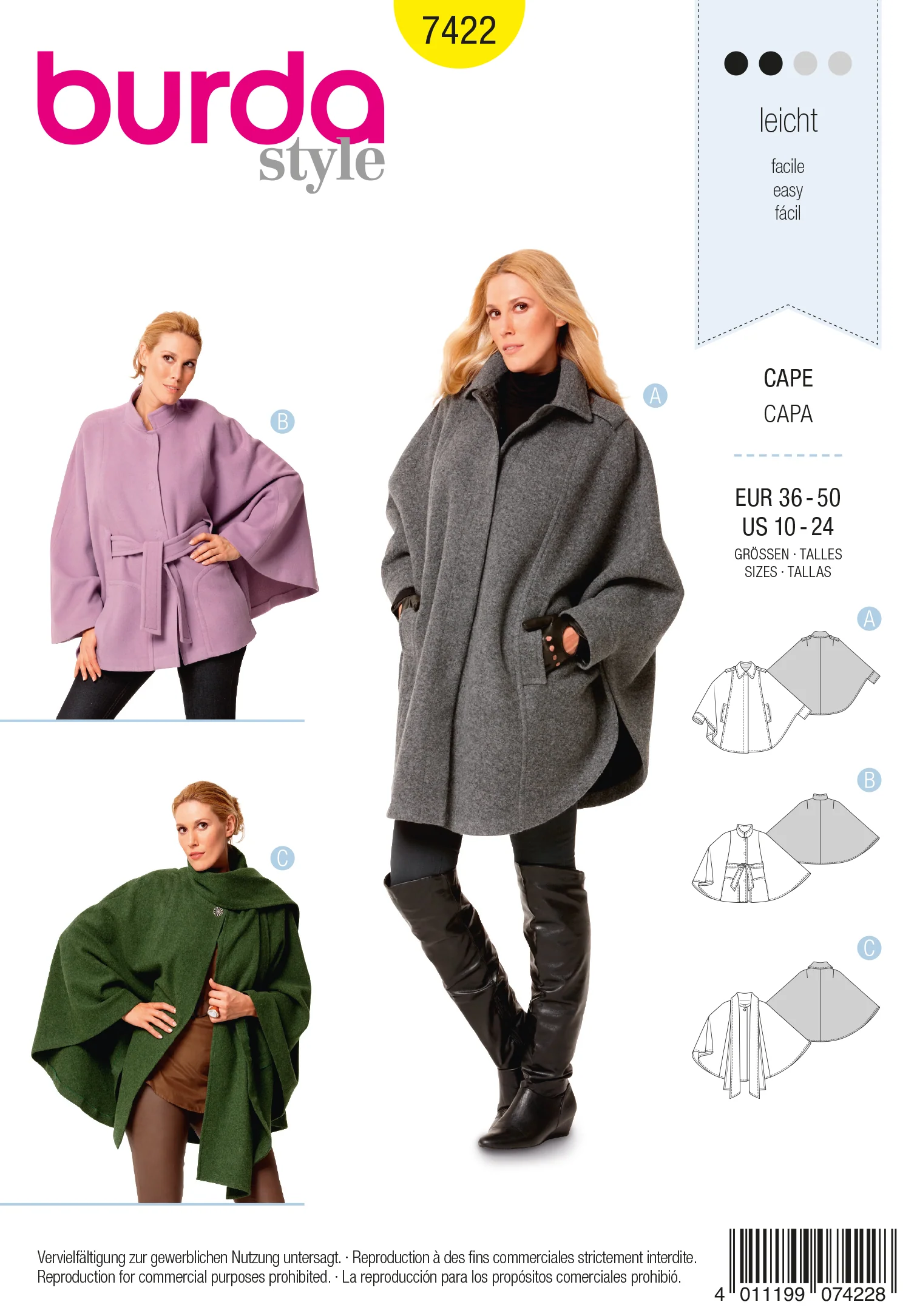 Patron n°7422 : Cape