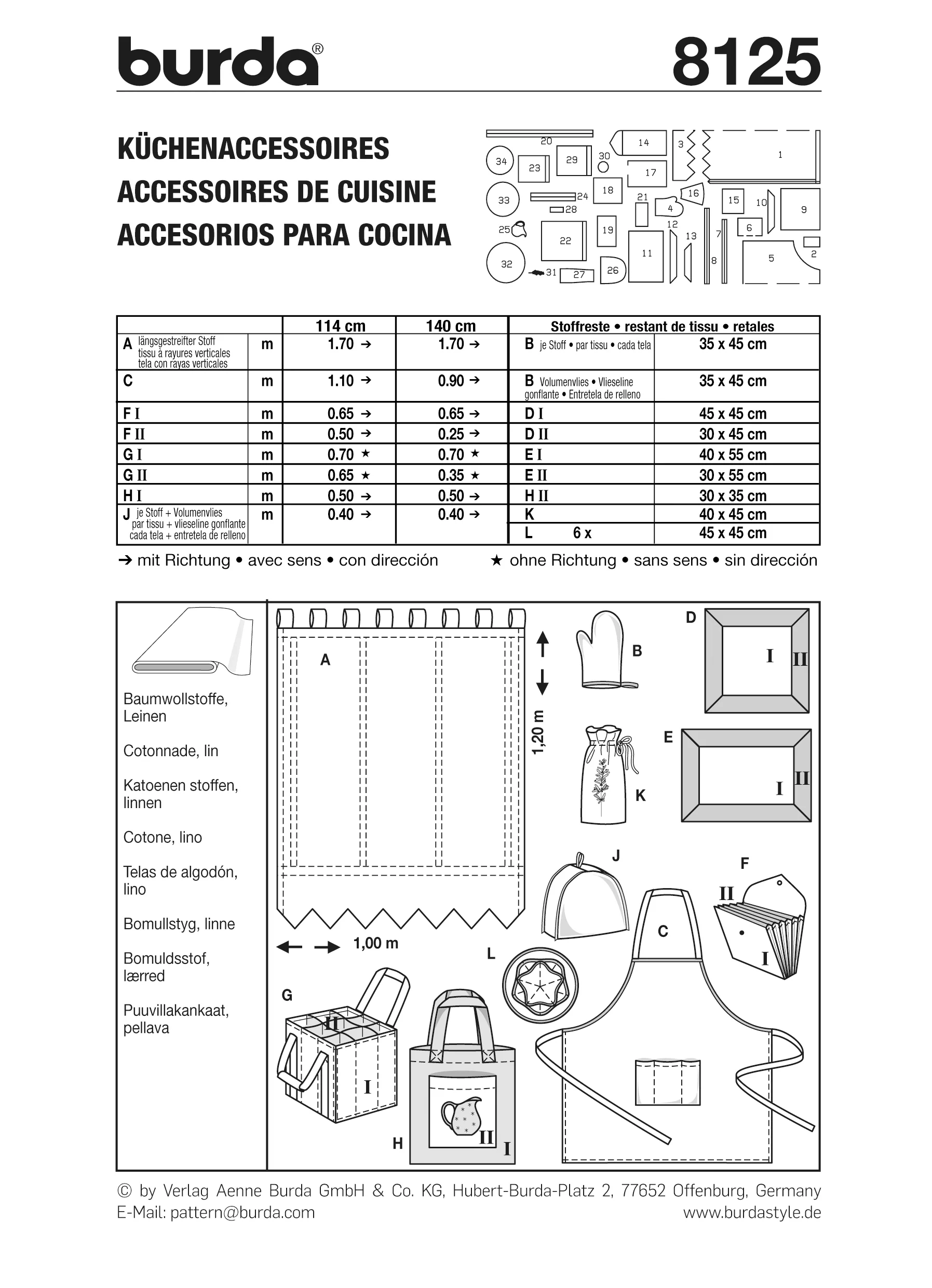 Patron n°8125 : Accessoires pour la cuisine - Image 11