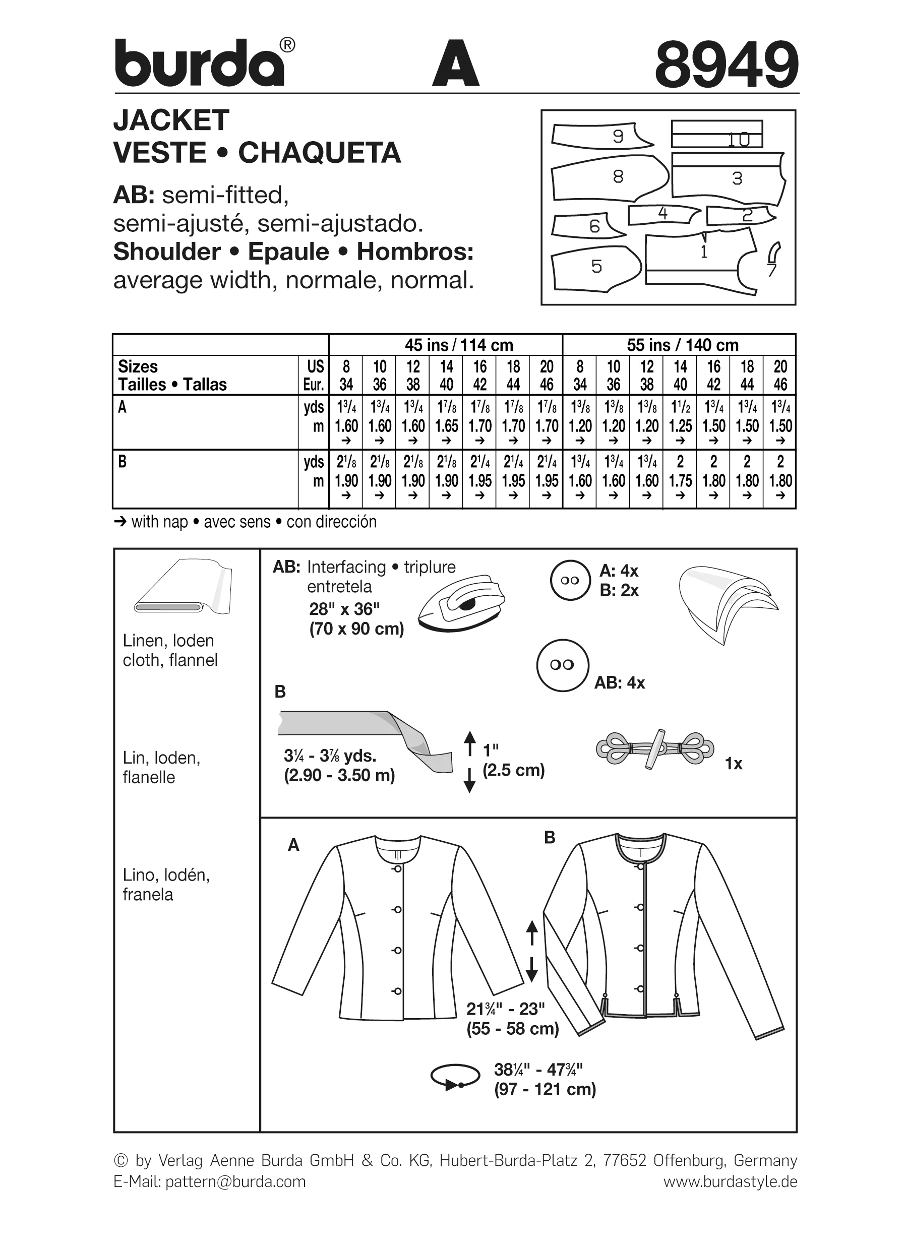 Patron n°8949 : Veste - Image 6