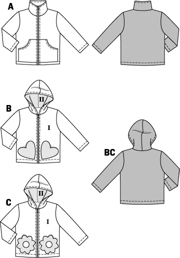 Patron n°9425 : Veste, Gilet à capuche - Image 2