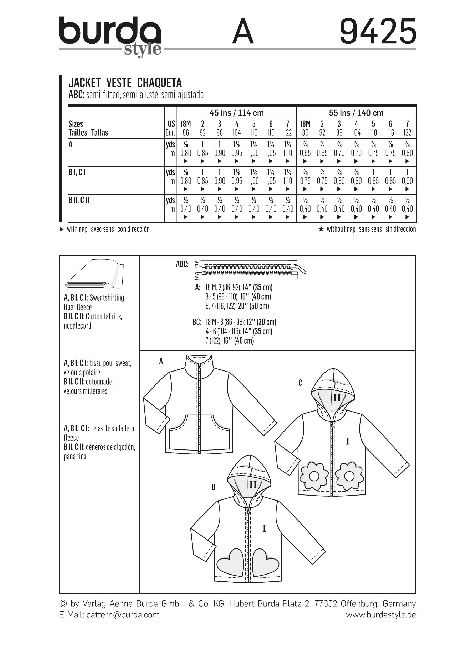Patron n°9425 : Veste, Gilet à capuche - Image 7