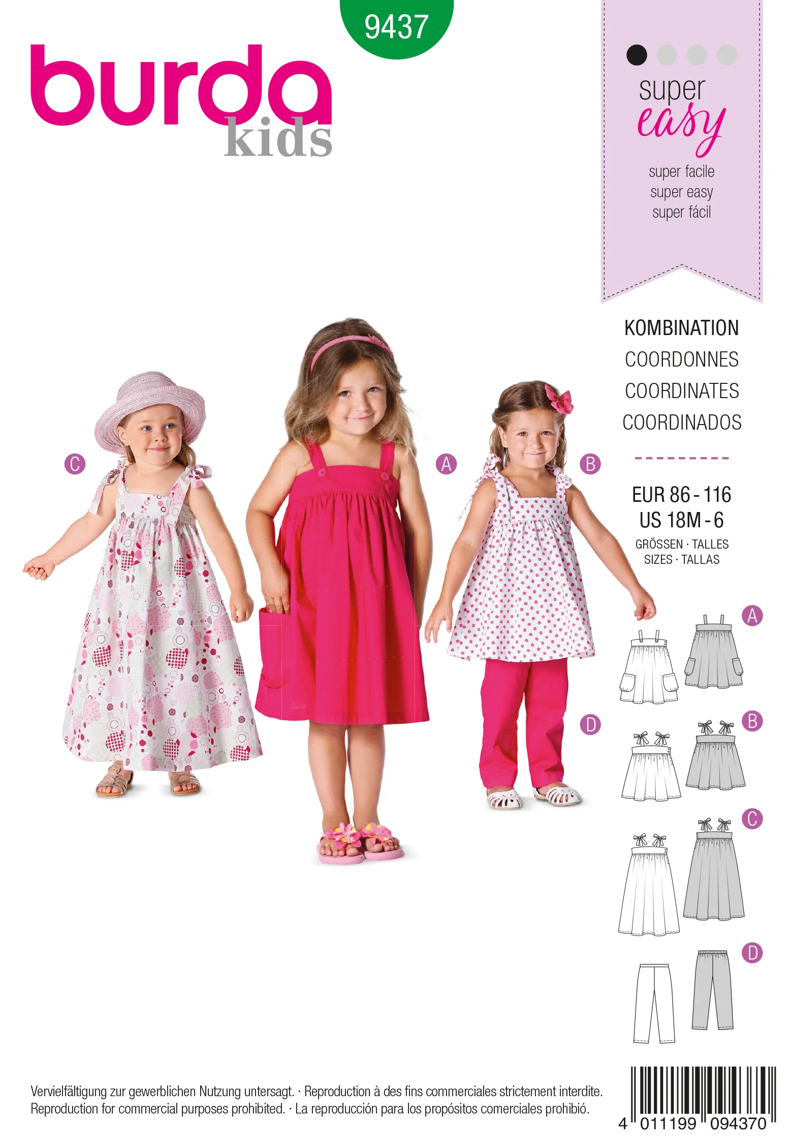 Patron N°9437 : Coordonnés bébé