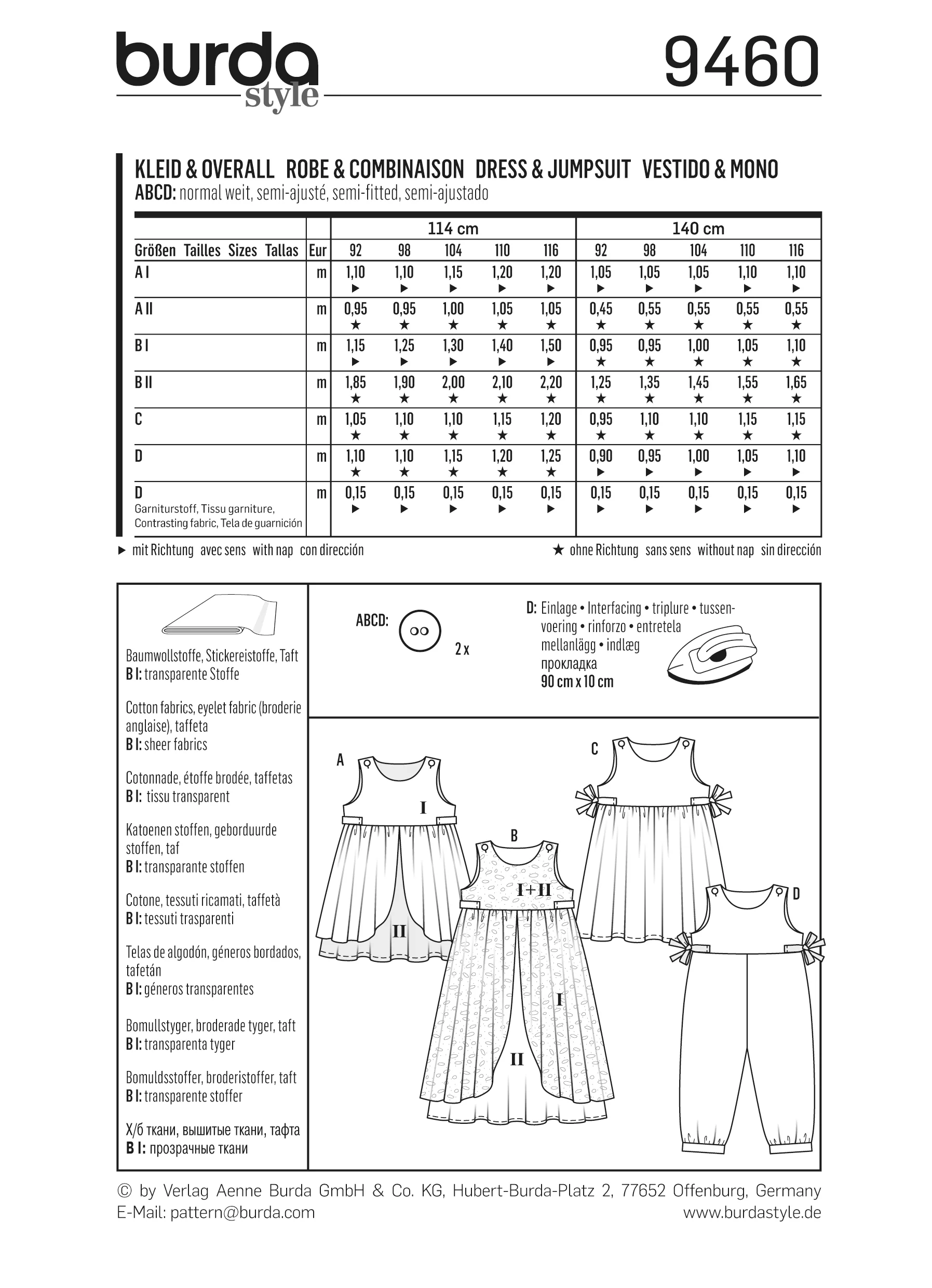 Patron n°9460 : Robe et Combinaison - Image 7