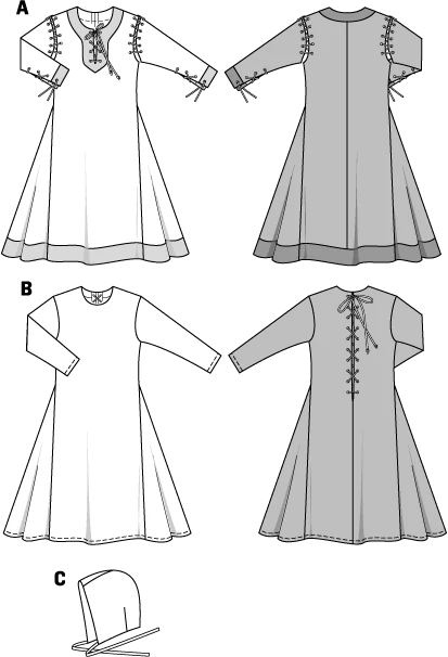 Patron n°9473 : Déguisement Robe historique Enfants - Image 2