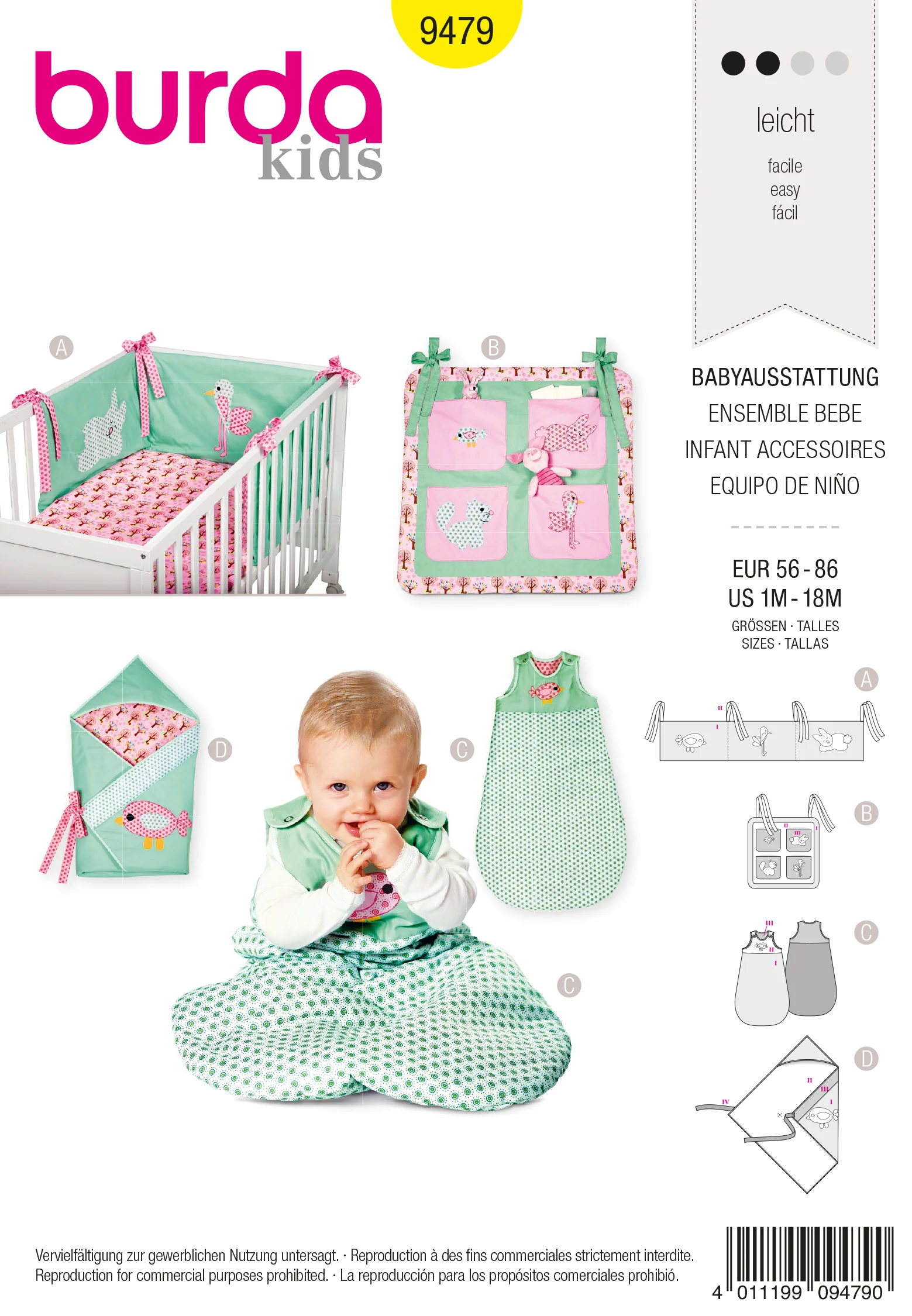Patron n°9479 : Ensemble bébé