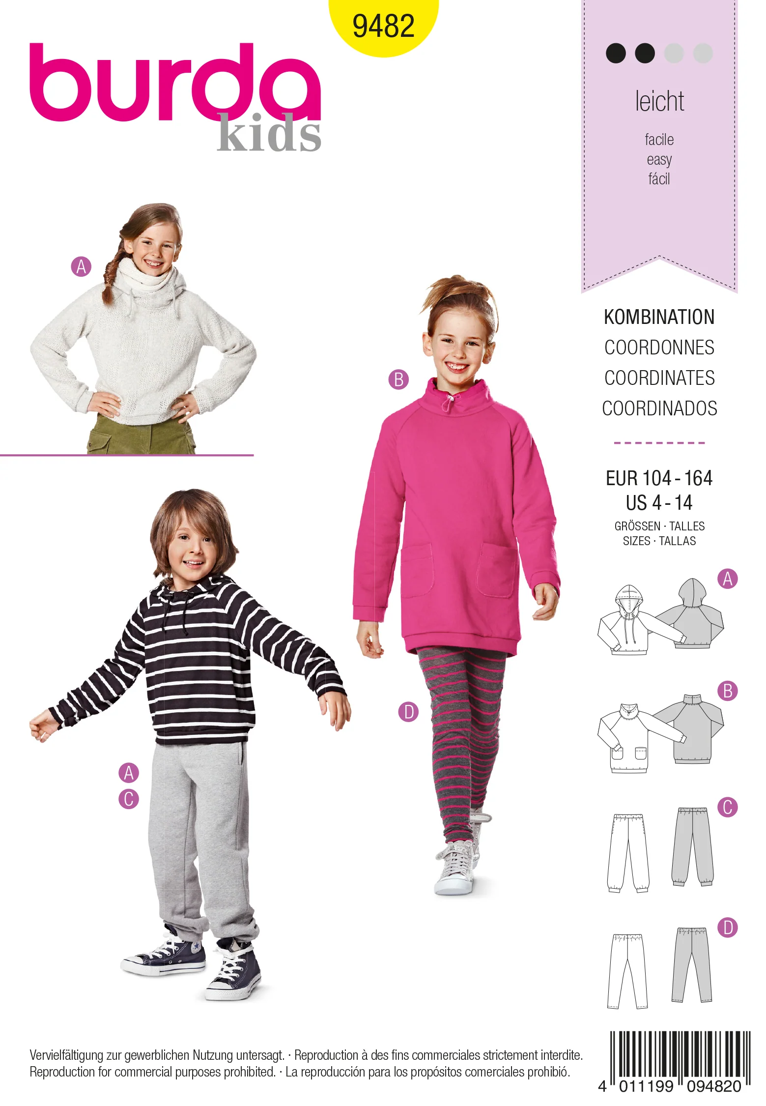 Patron n°9482 : Coordonnés pour enfants