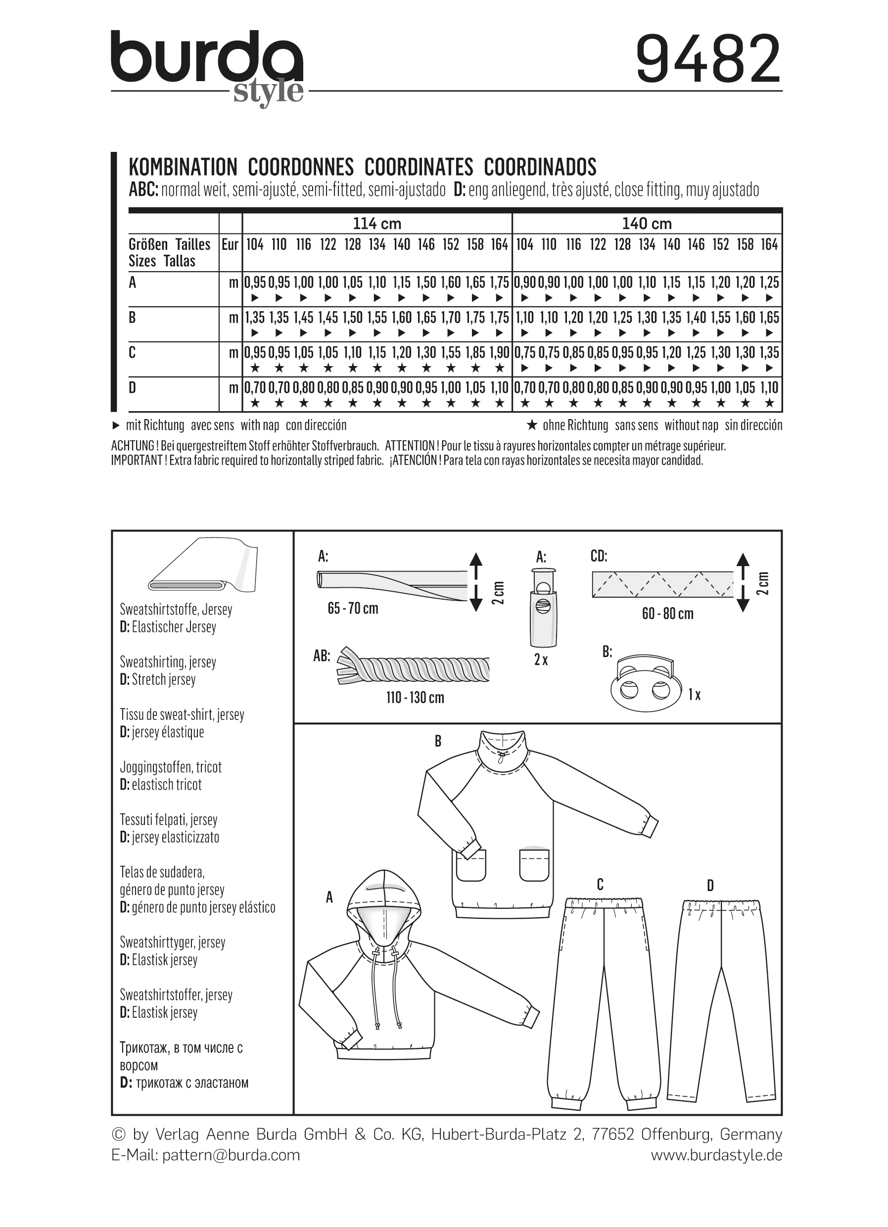 Patron n°9482 : Coordonnés pour enfants - Image 7