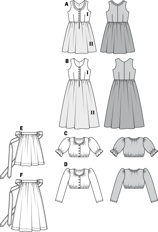 Patron n°9509 : Robe folklore pour fille - Image 2
