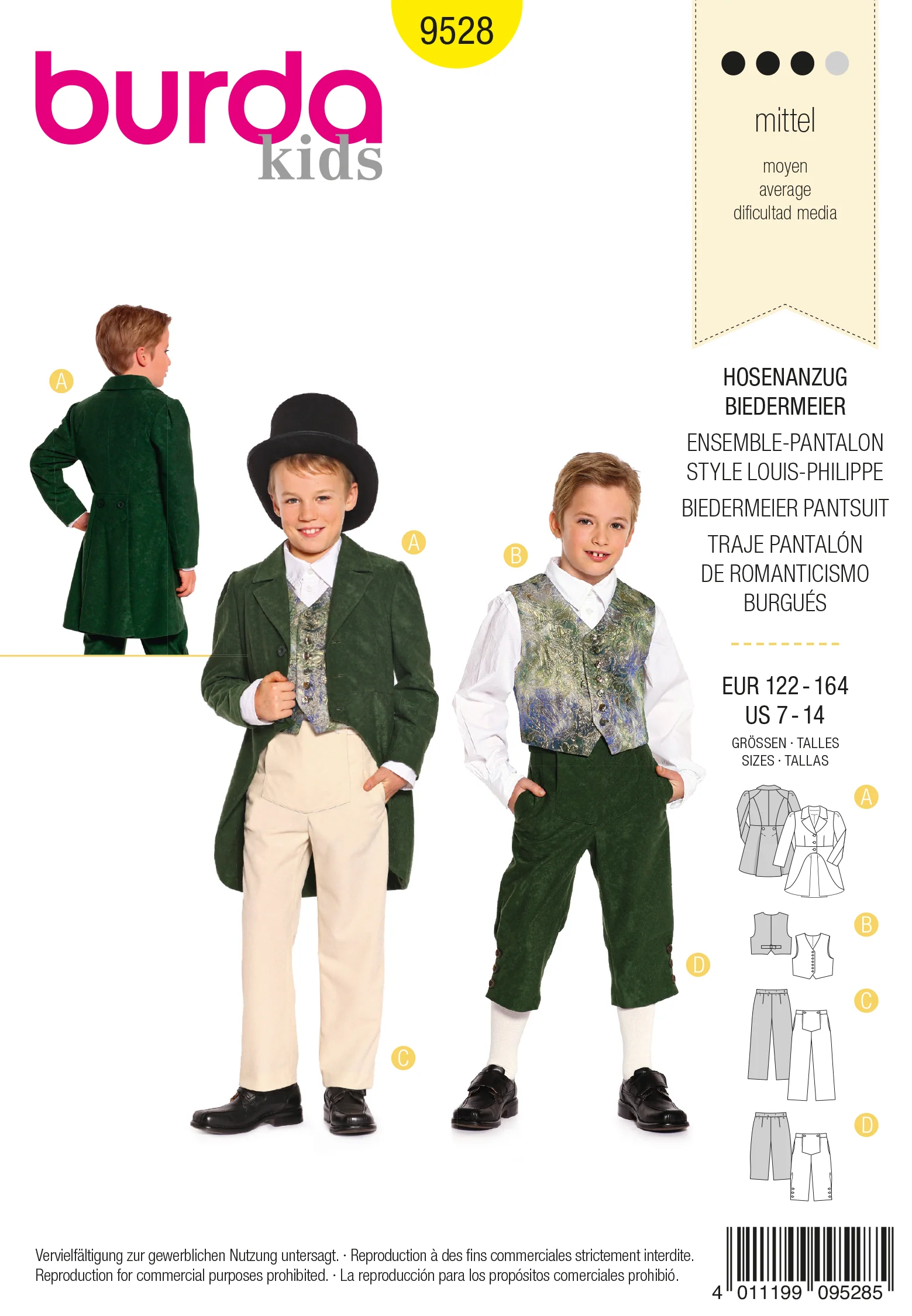 Patron n°9528 : Ensemble Pantalon style Louis Philippe
