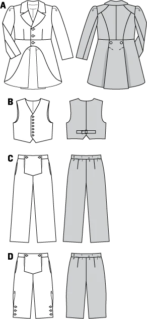Patron n°9528 : Ensemble Pantalon style Louis Philippe - Image 2