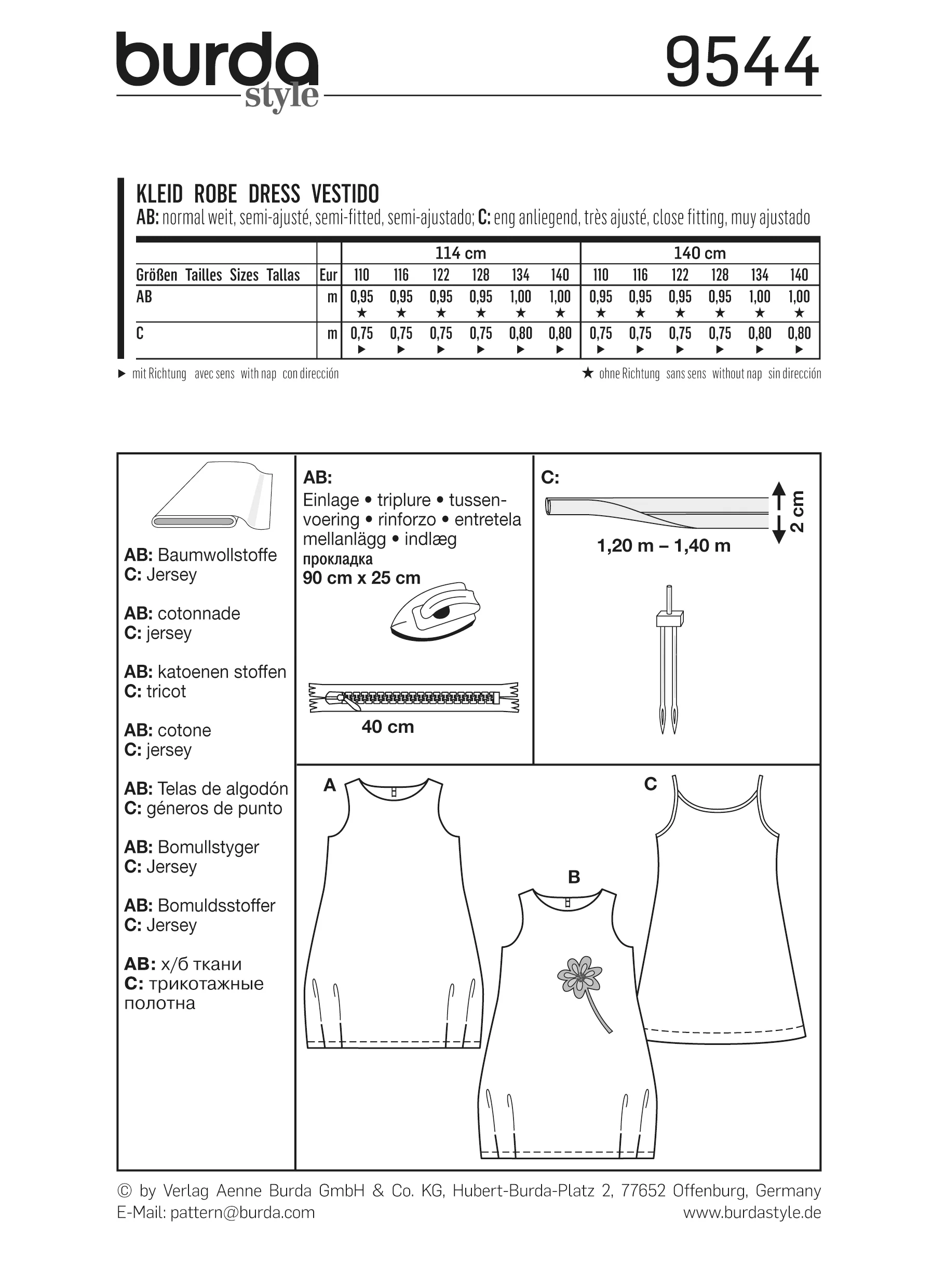 Patron n°9544 : Robe pour fille - Image 6