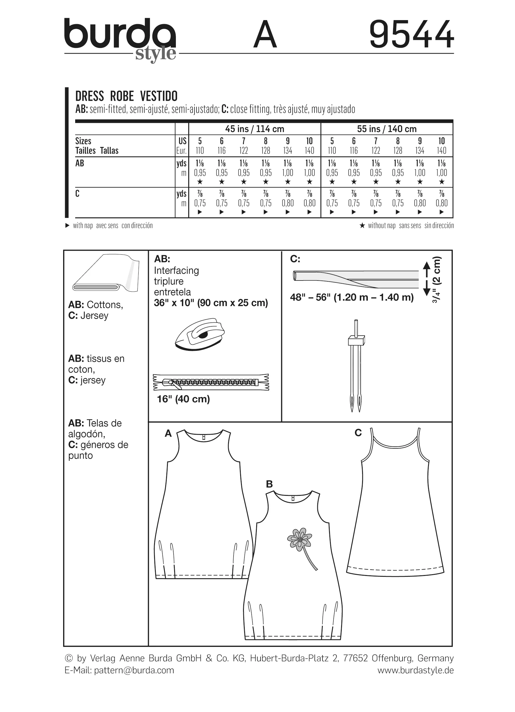 Patron n°9544 : Robe pour fille - Image 7