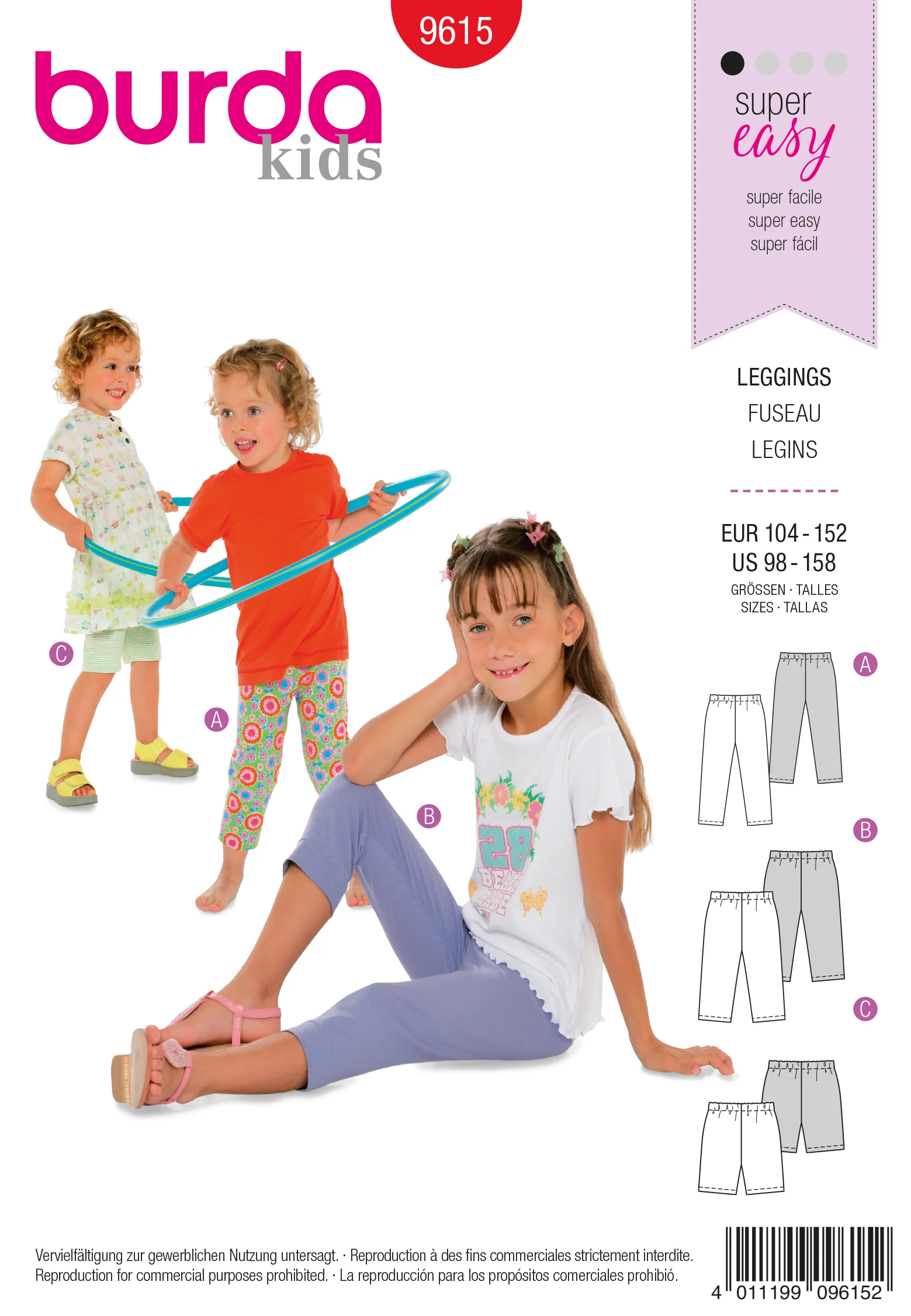 Patron n°9615 : Legging pour enfants