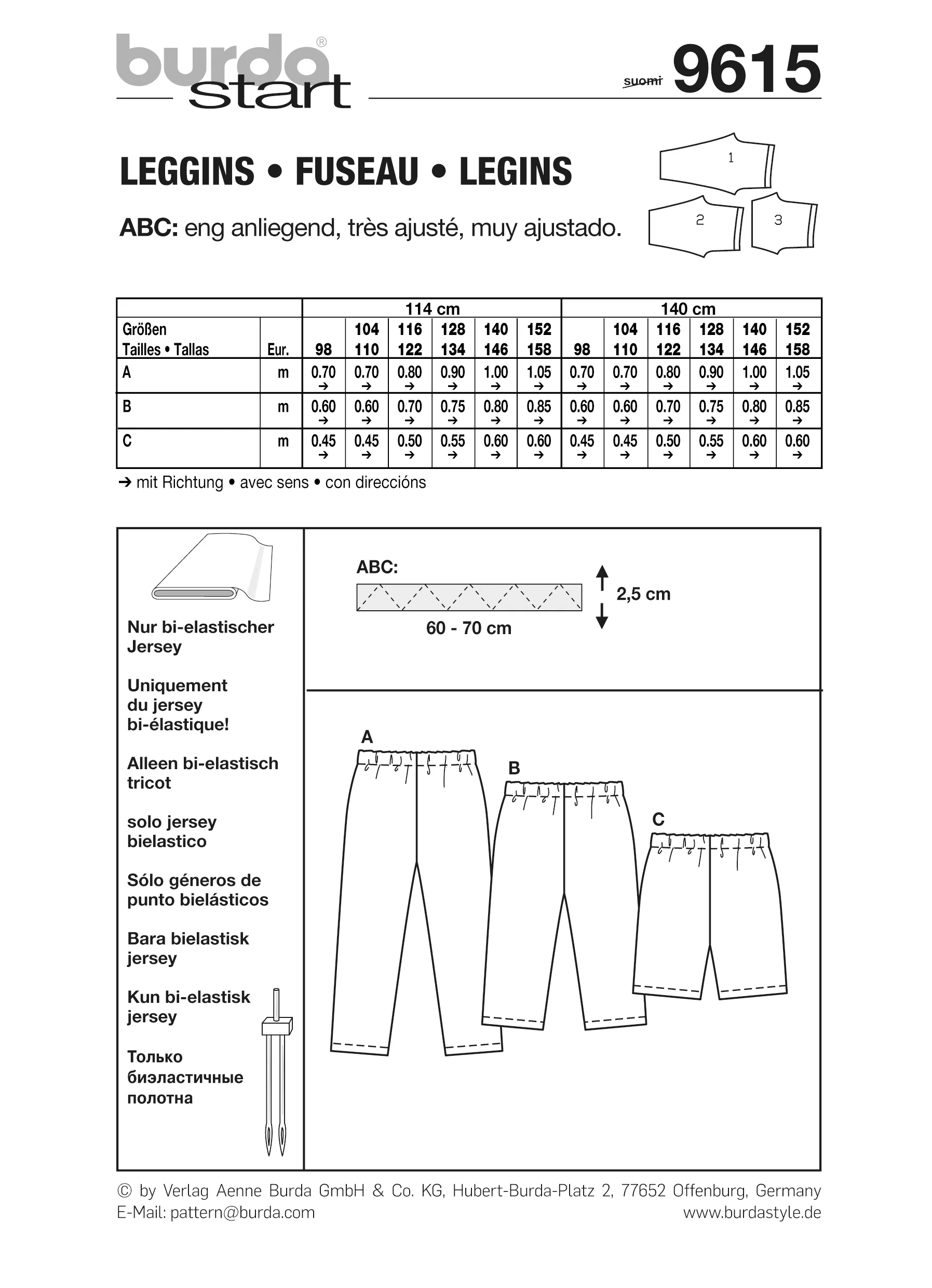 Patron n°9615 : Legging pour enfants - Image 6